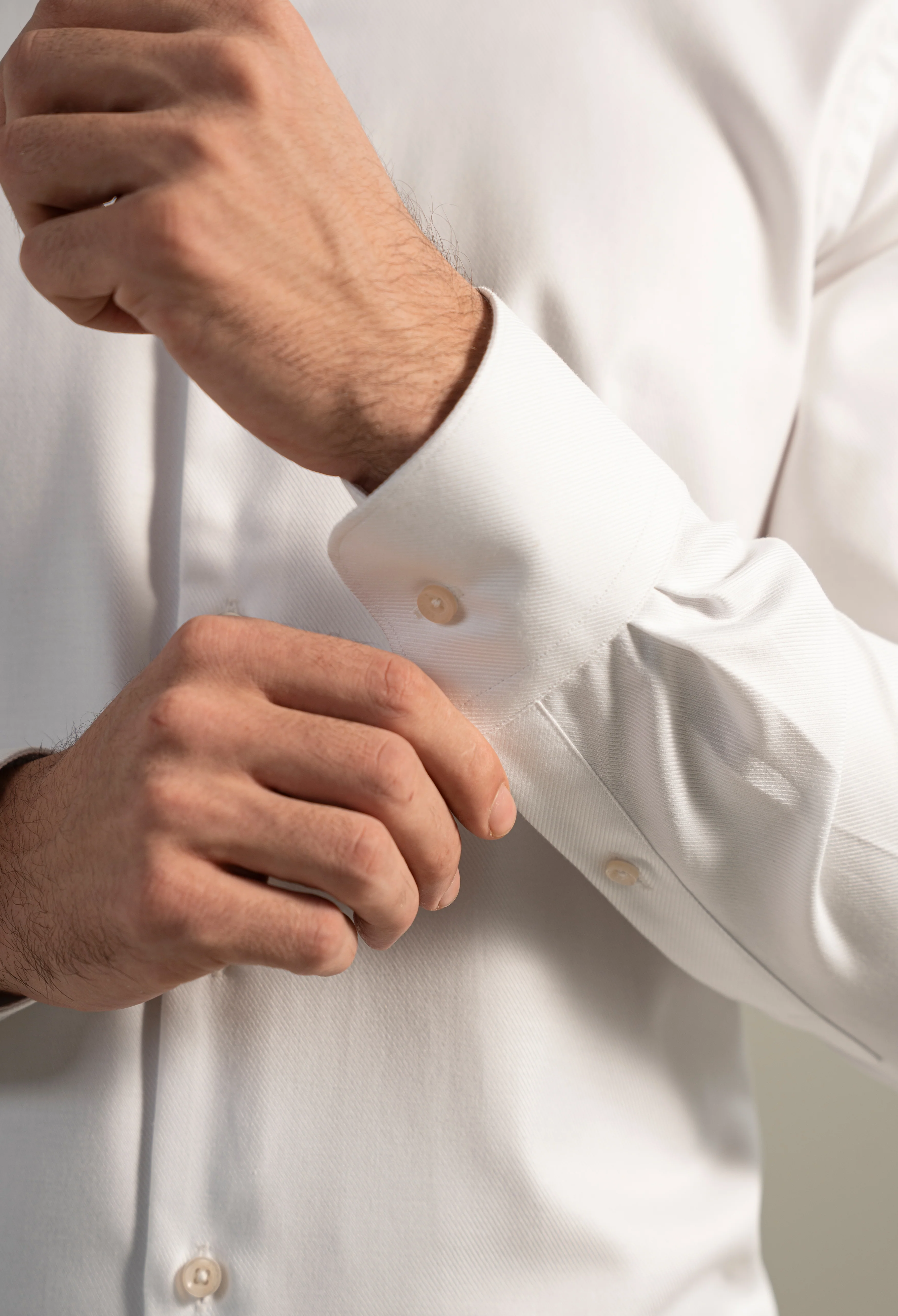 Antique White Twill Formal Shirt - Image 3