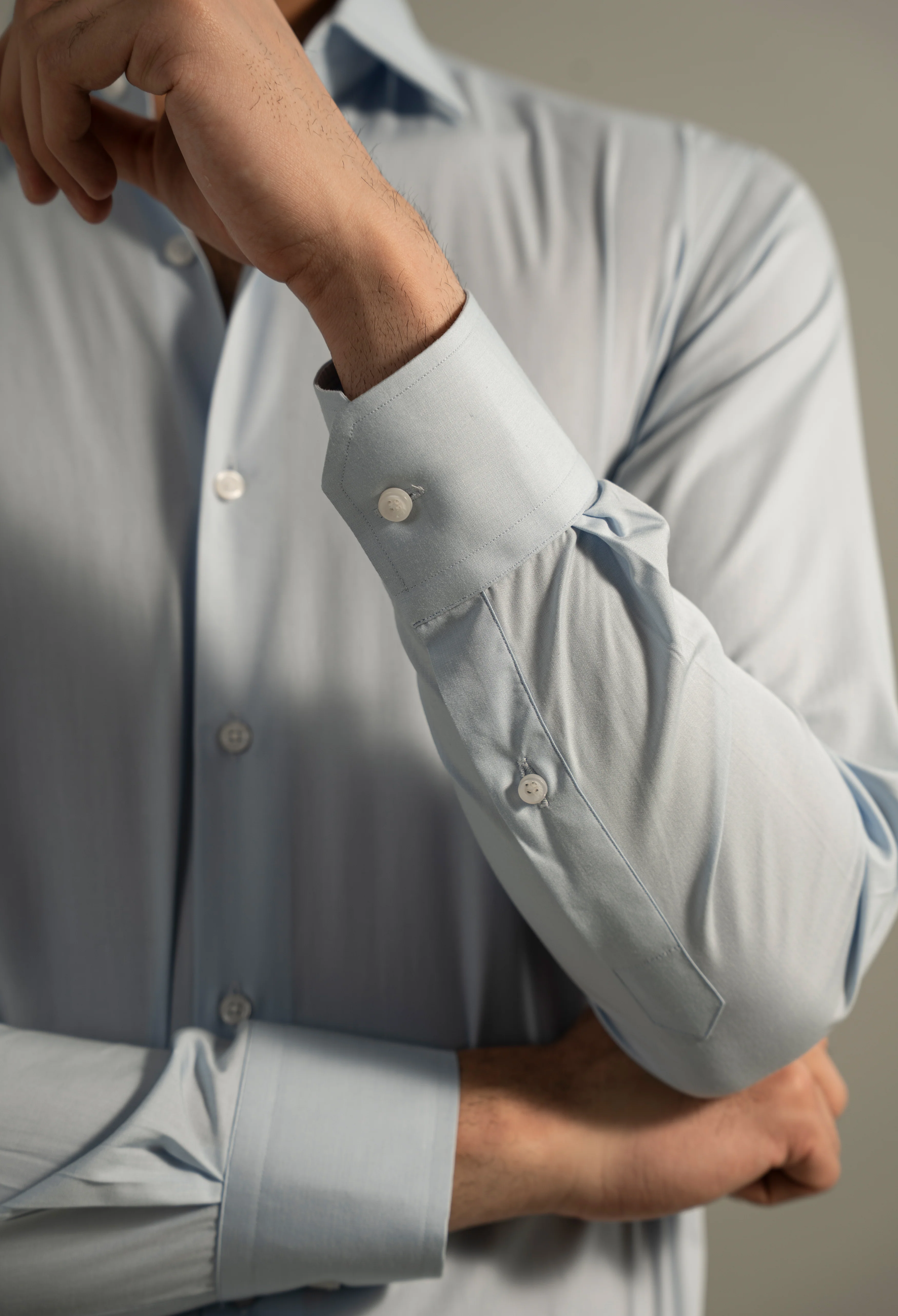 Aquamarine Blue Lavender Formal Shirt - Image 3