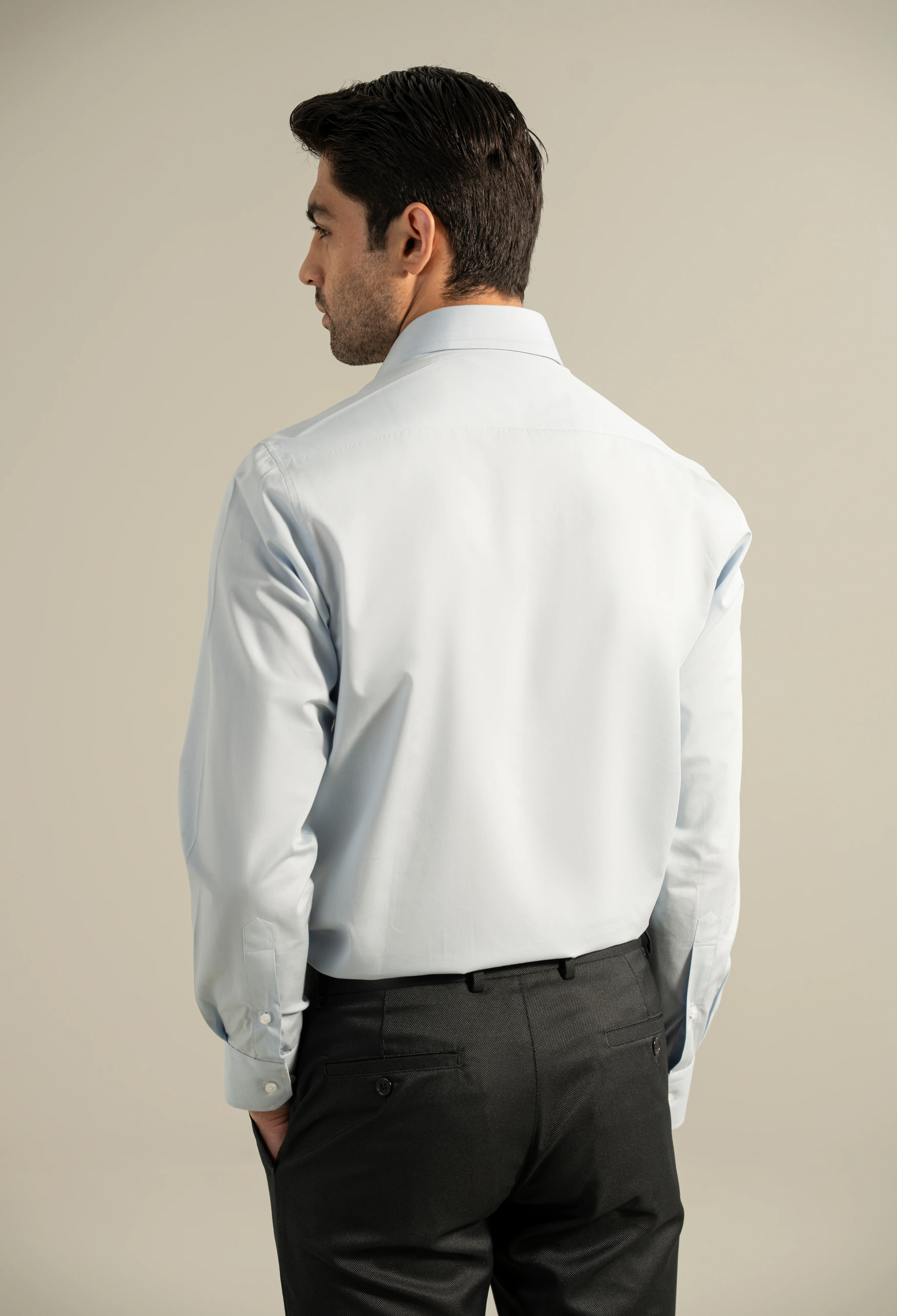 Aquamarine Blue Lavender Formal Shirt - Image 4