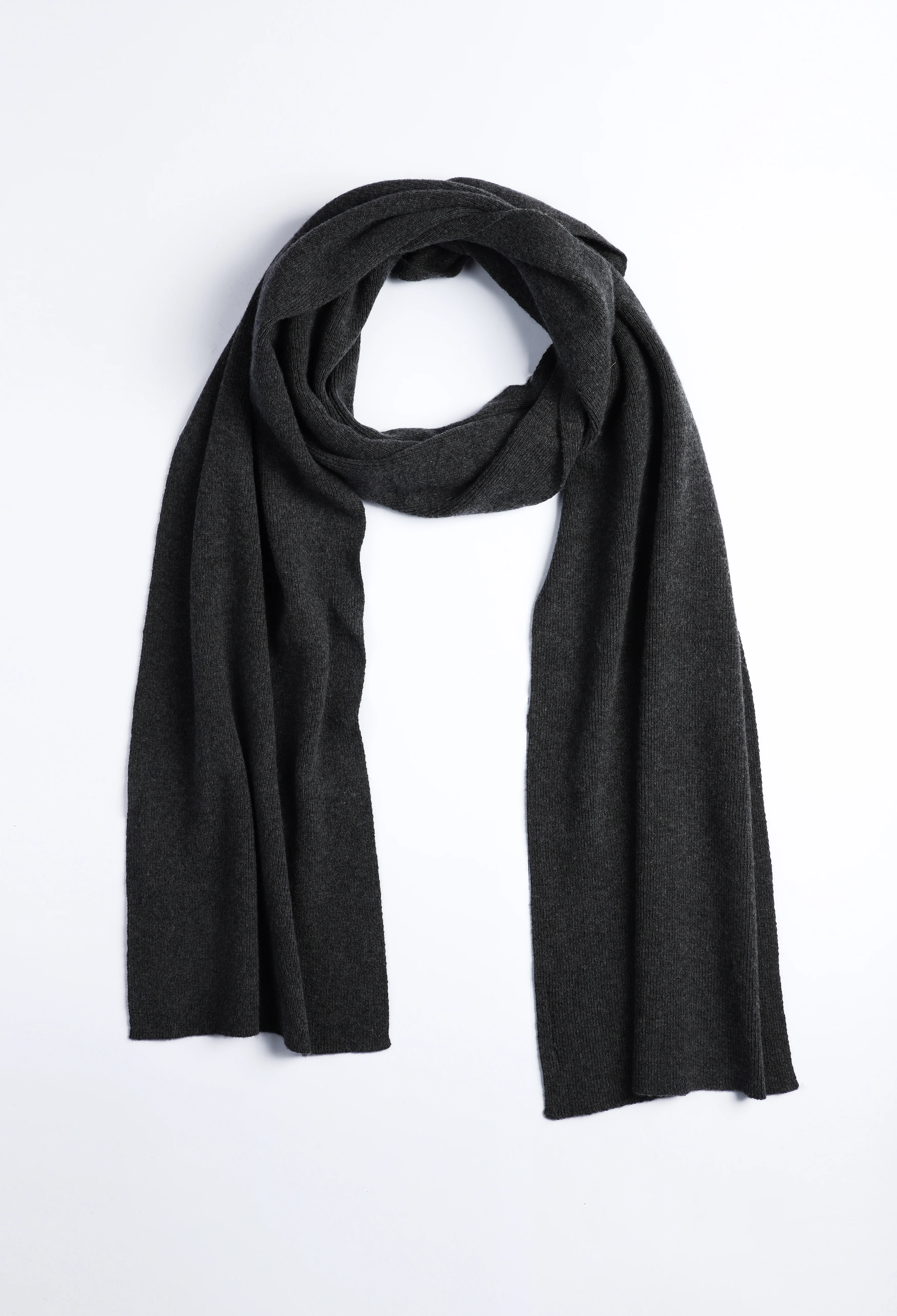 Ash Grey Plain Woolen Muffler - Image 3