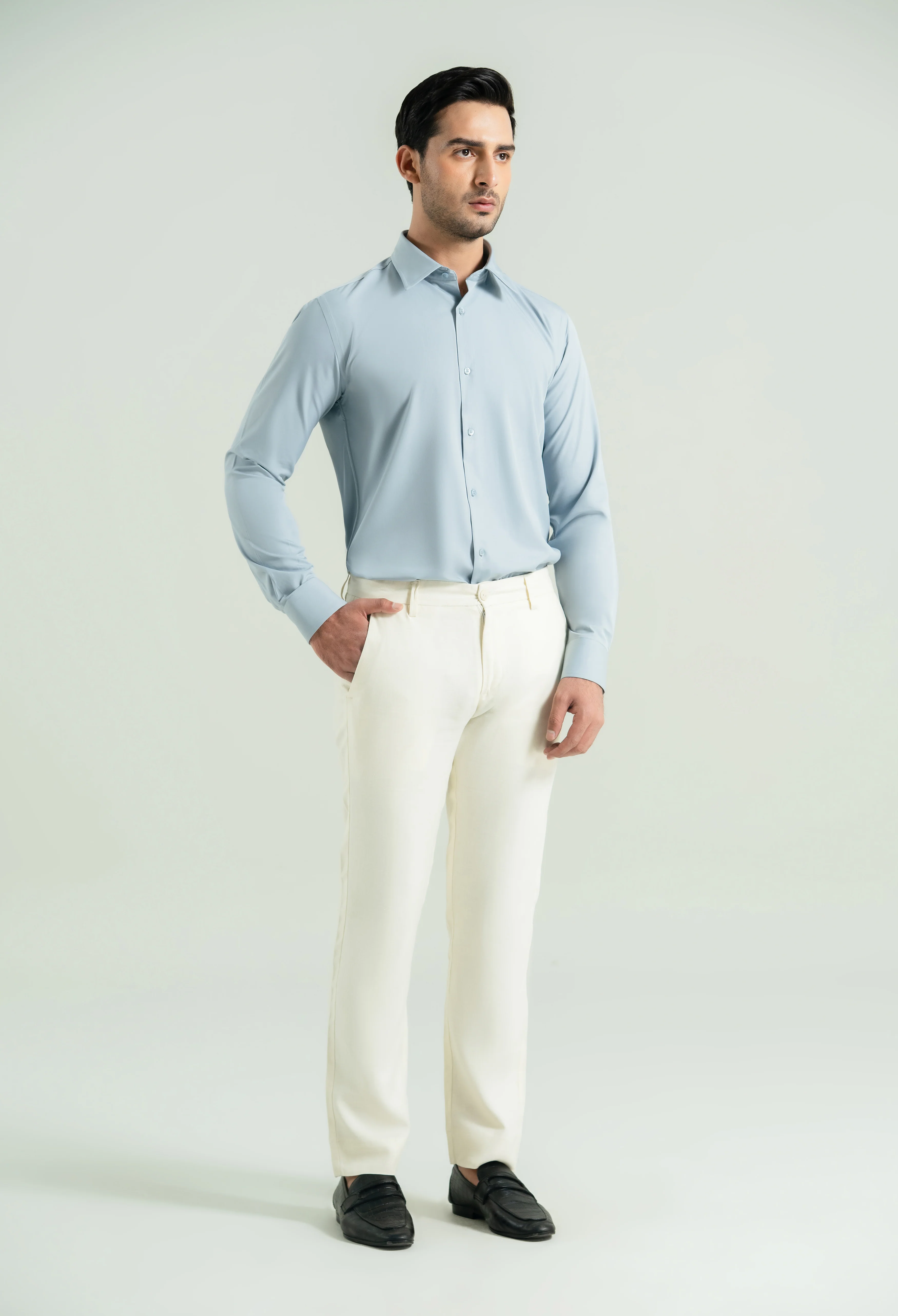 Ash Grey Semi Formal Shirt - Image 6