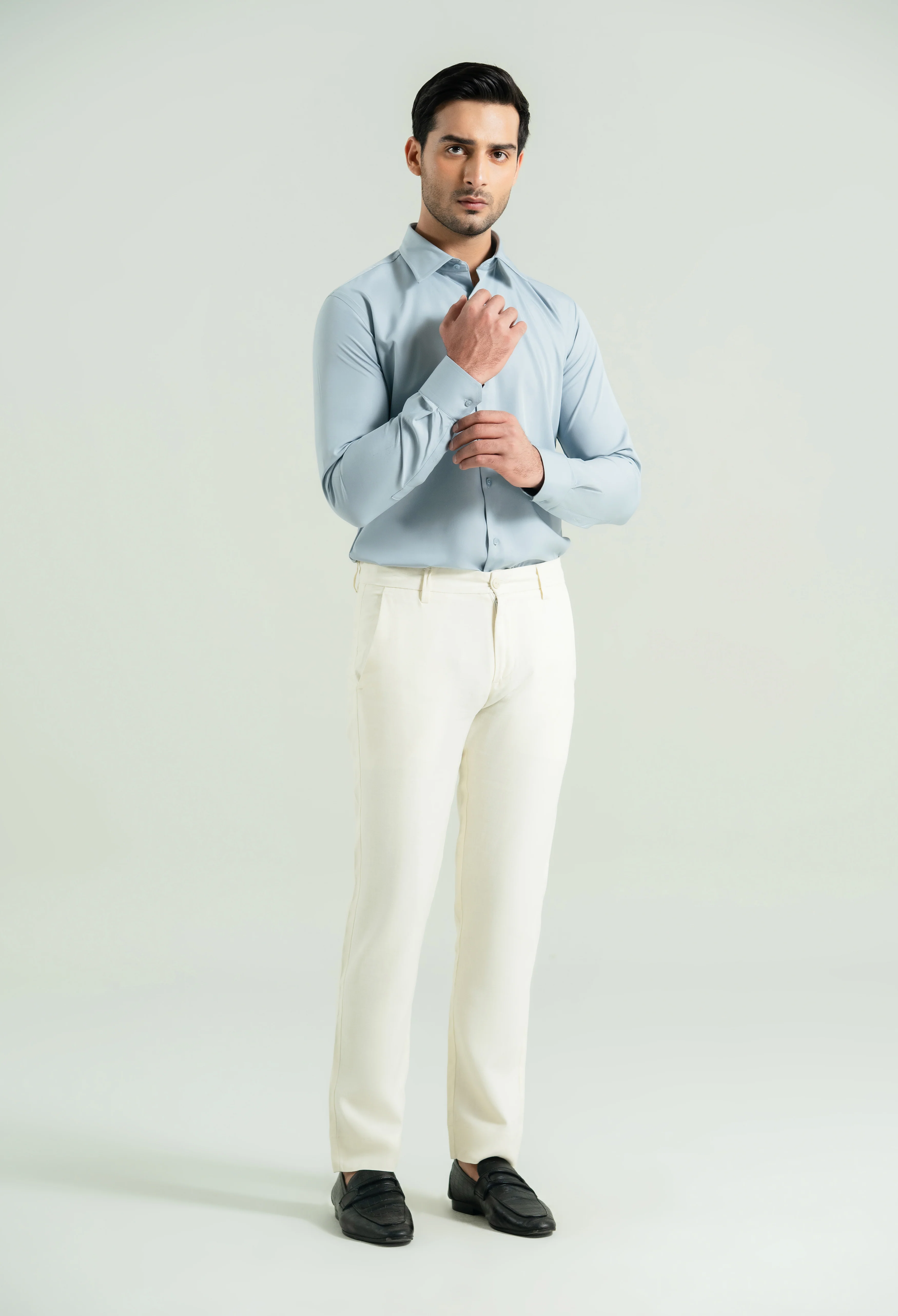 Ash Grey Semi Formal Shirt - Image 7