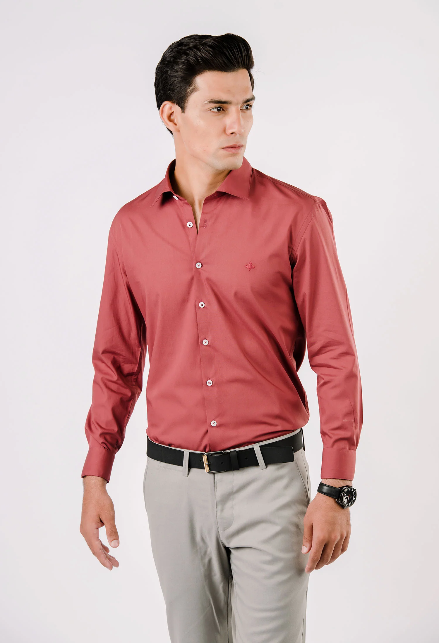Auburn Maroon Egyptian Giza Cotton Shirt (CSH-000040)