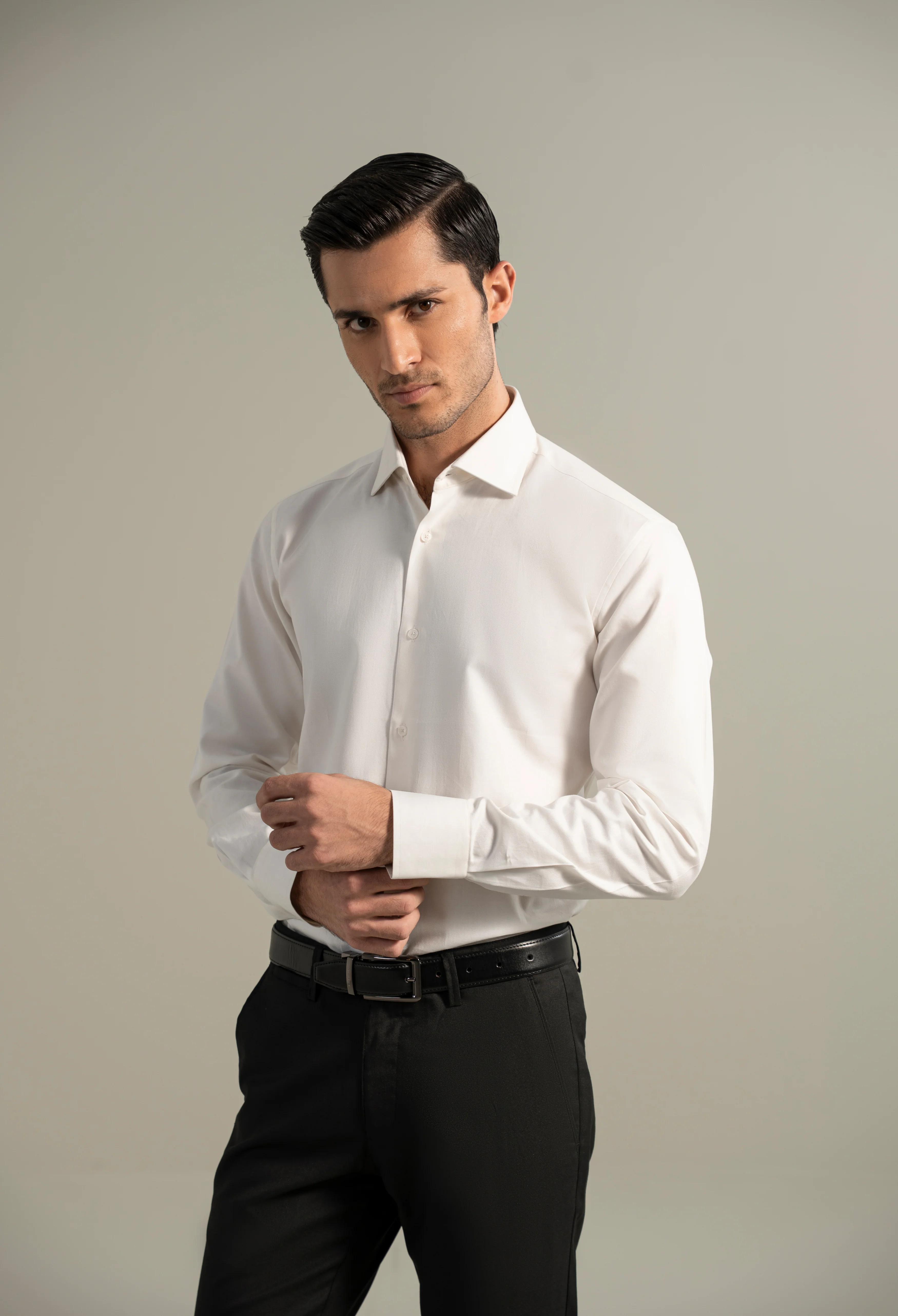 Banana White Formal Shirt