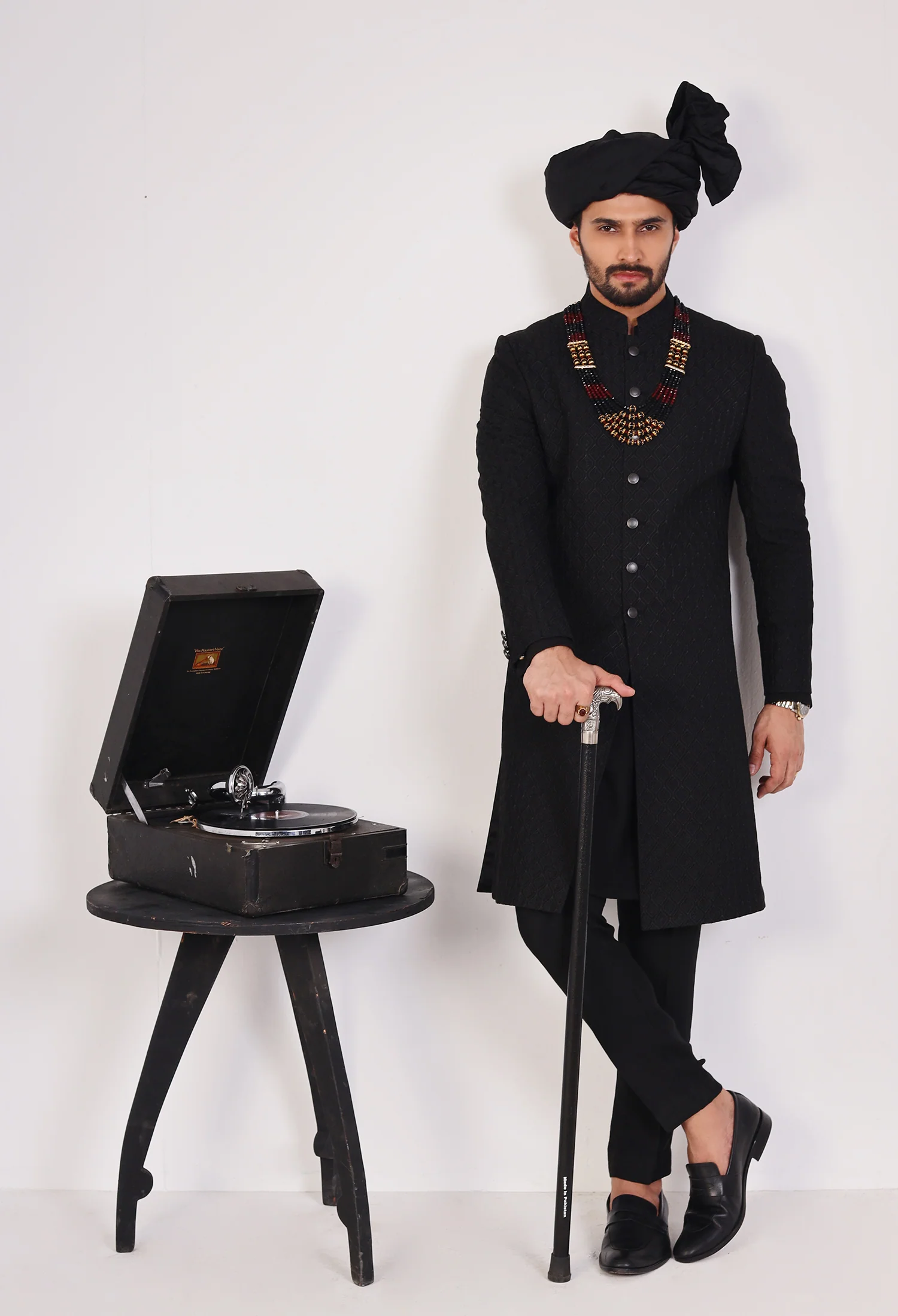 Black Bolt Sherwani (Sher-000111) - Image 3