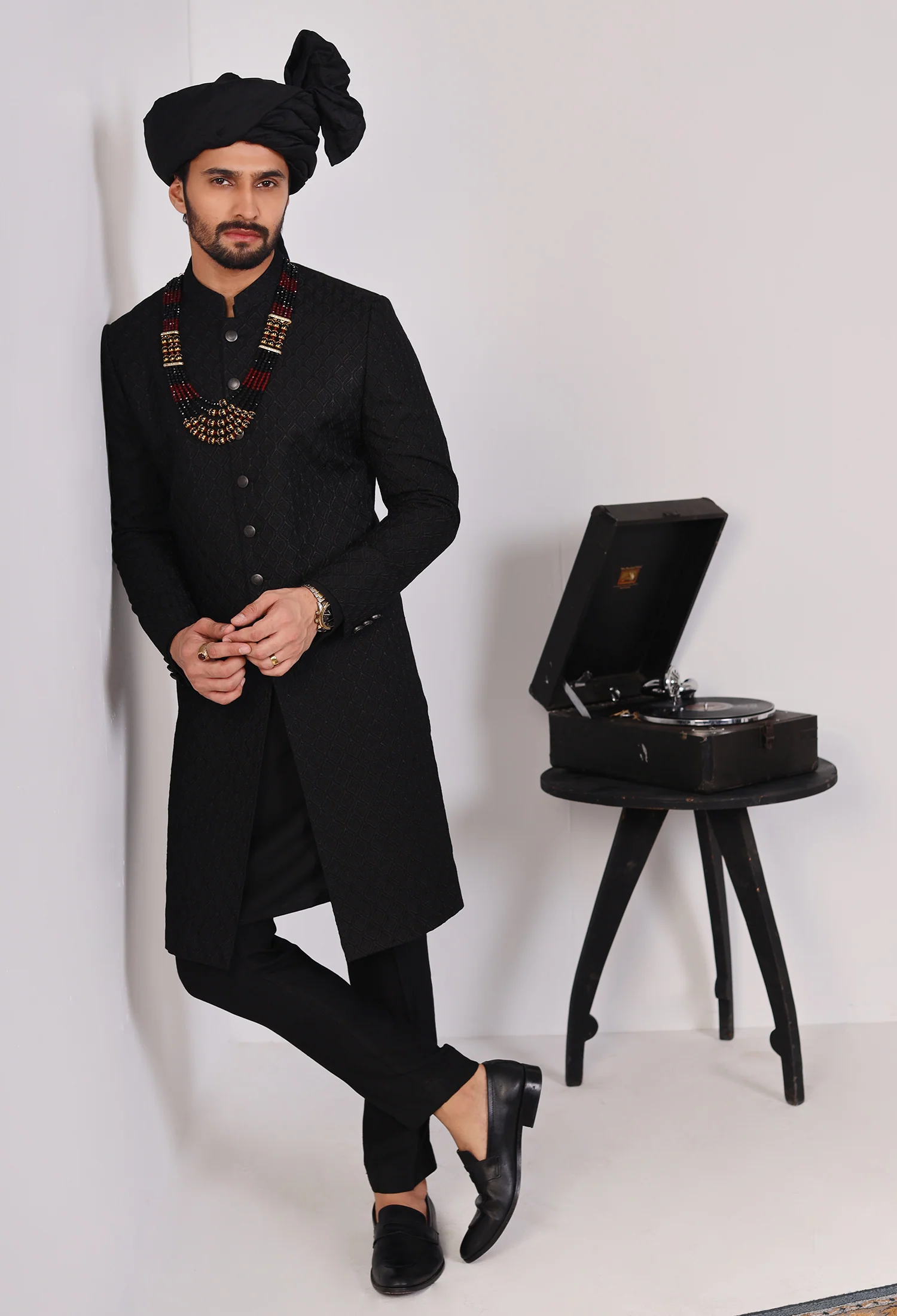 Black Bolt Sherwani (Sher-000111) - Image 4