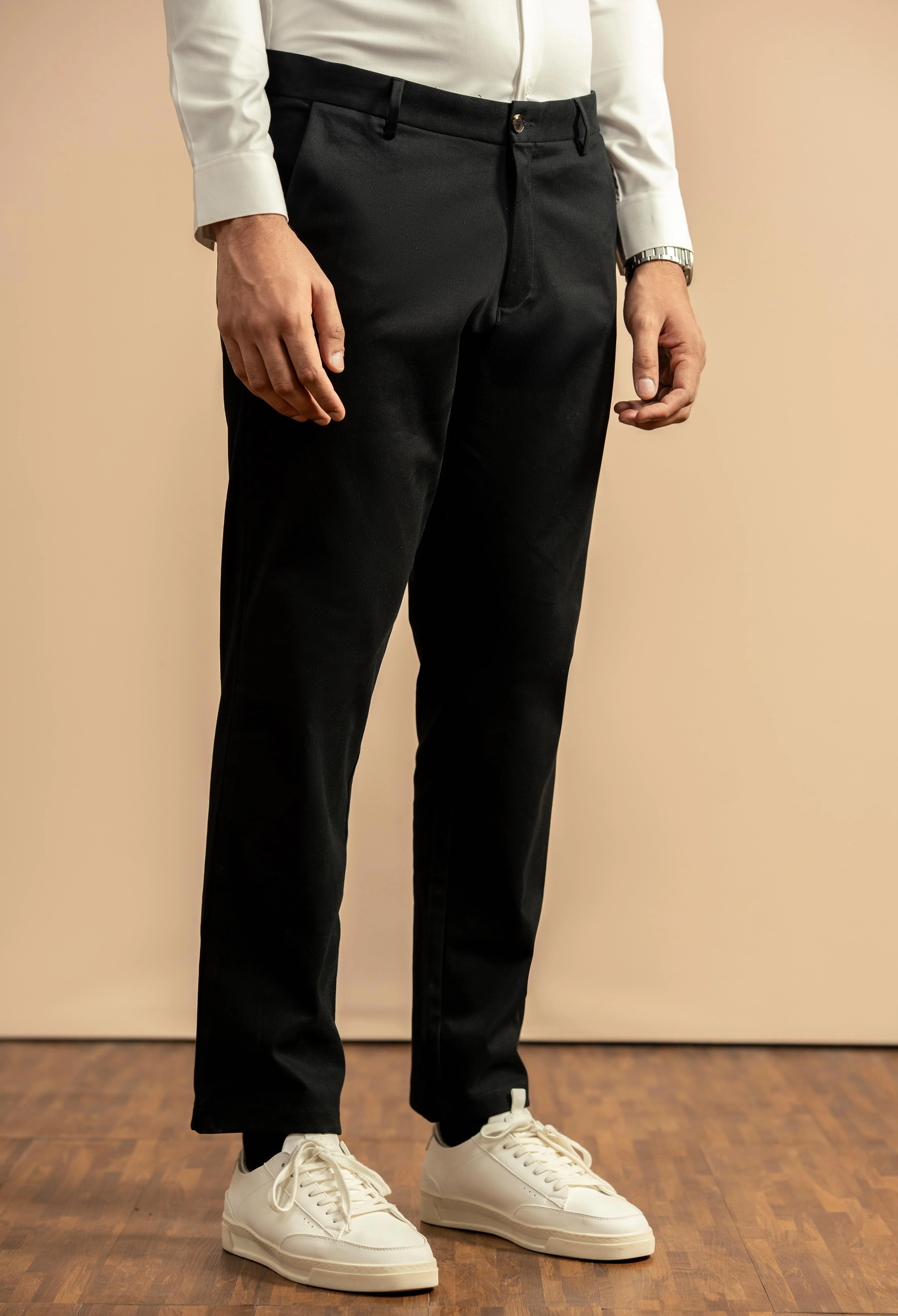 Black Cotton Trouser - Image 4