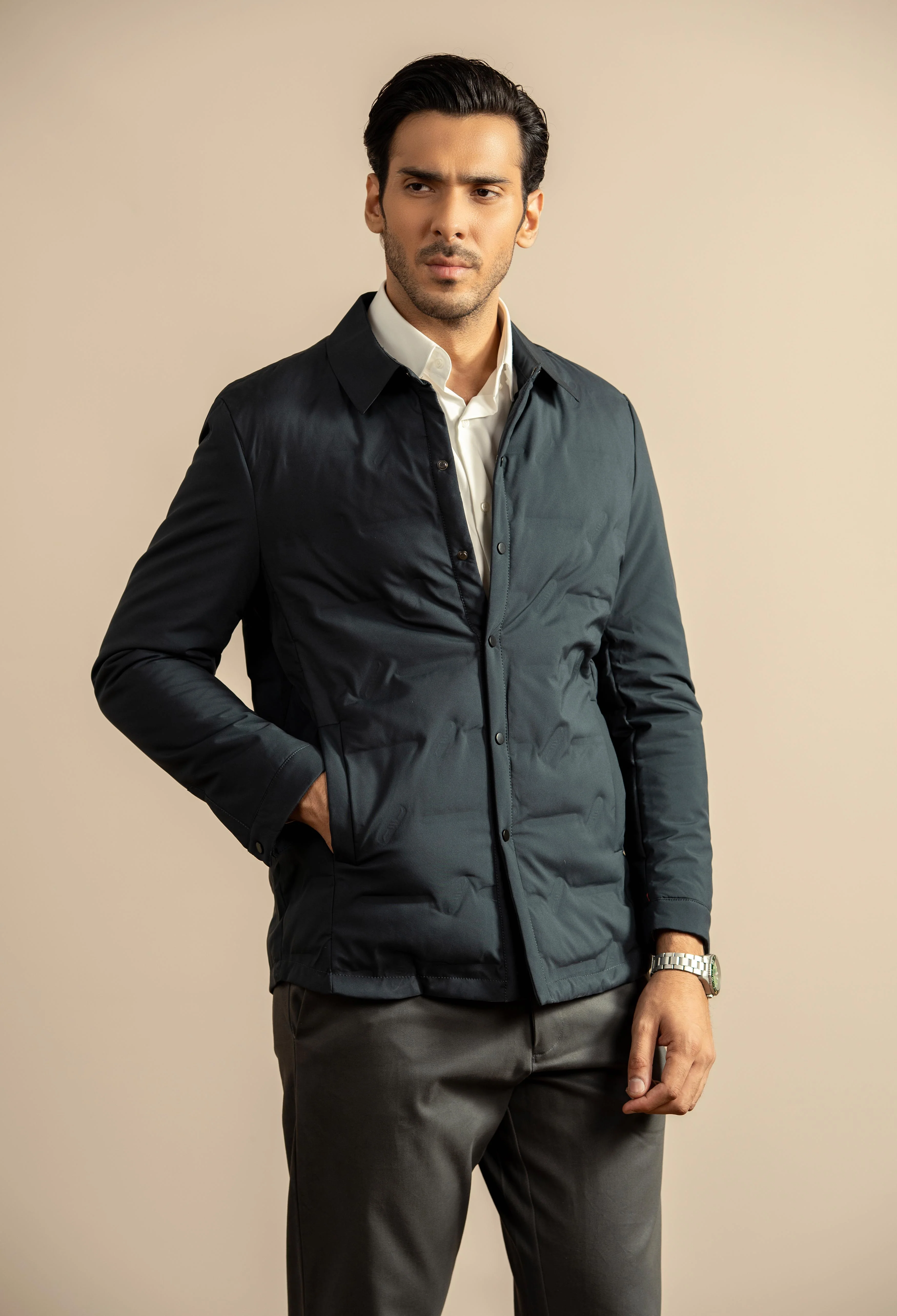 Black Forest Green Travel Down Jacket - Image 5