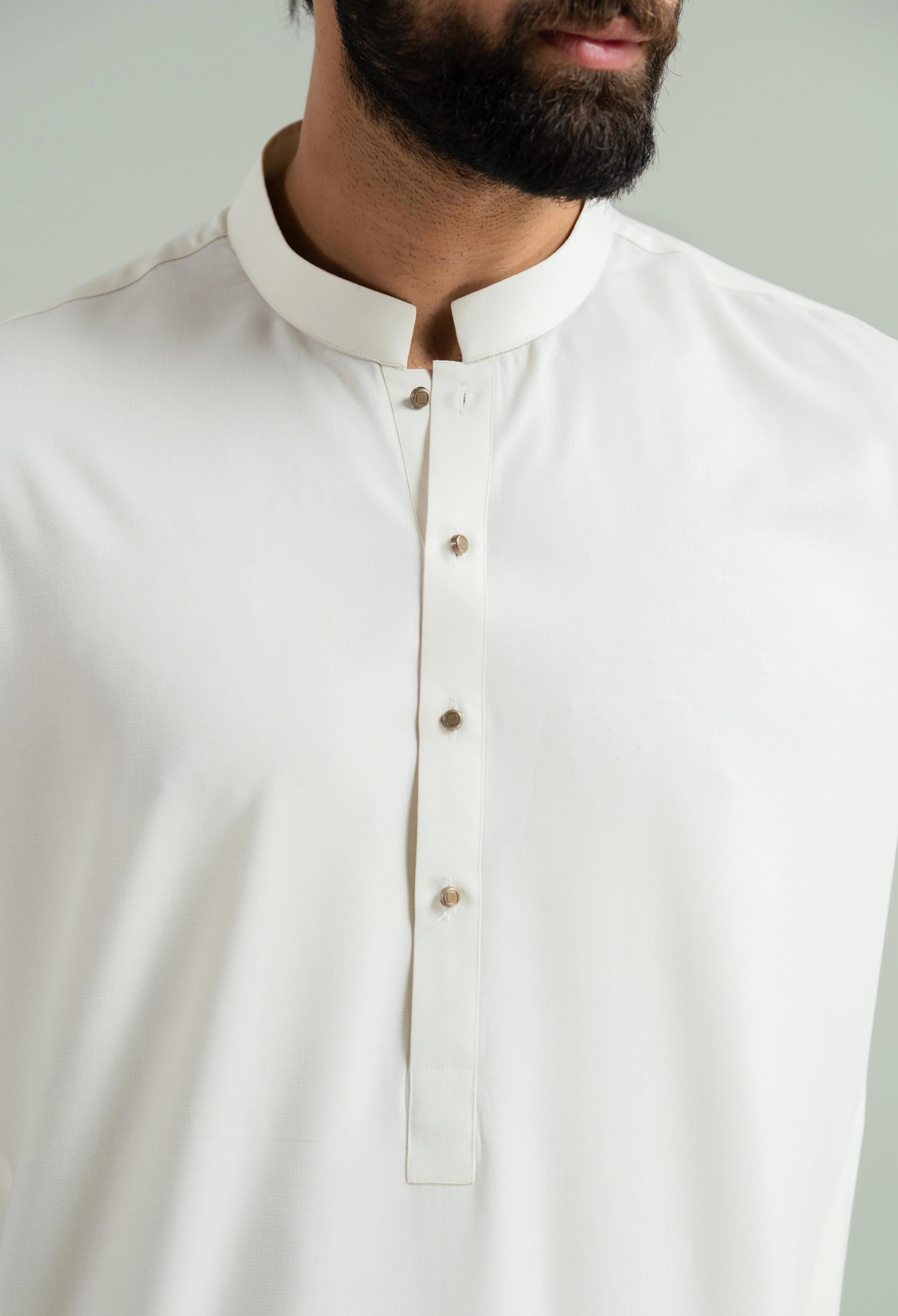 Butter Cream Blended Kameez Shalwar - Image 2