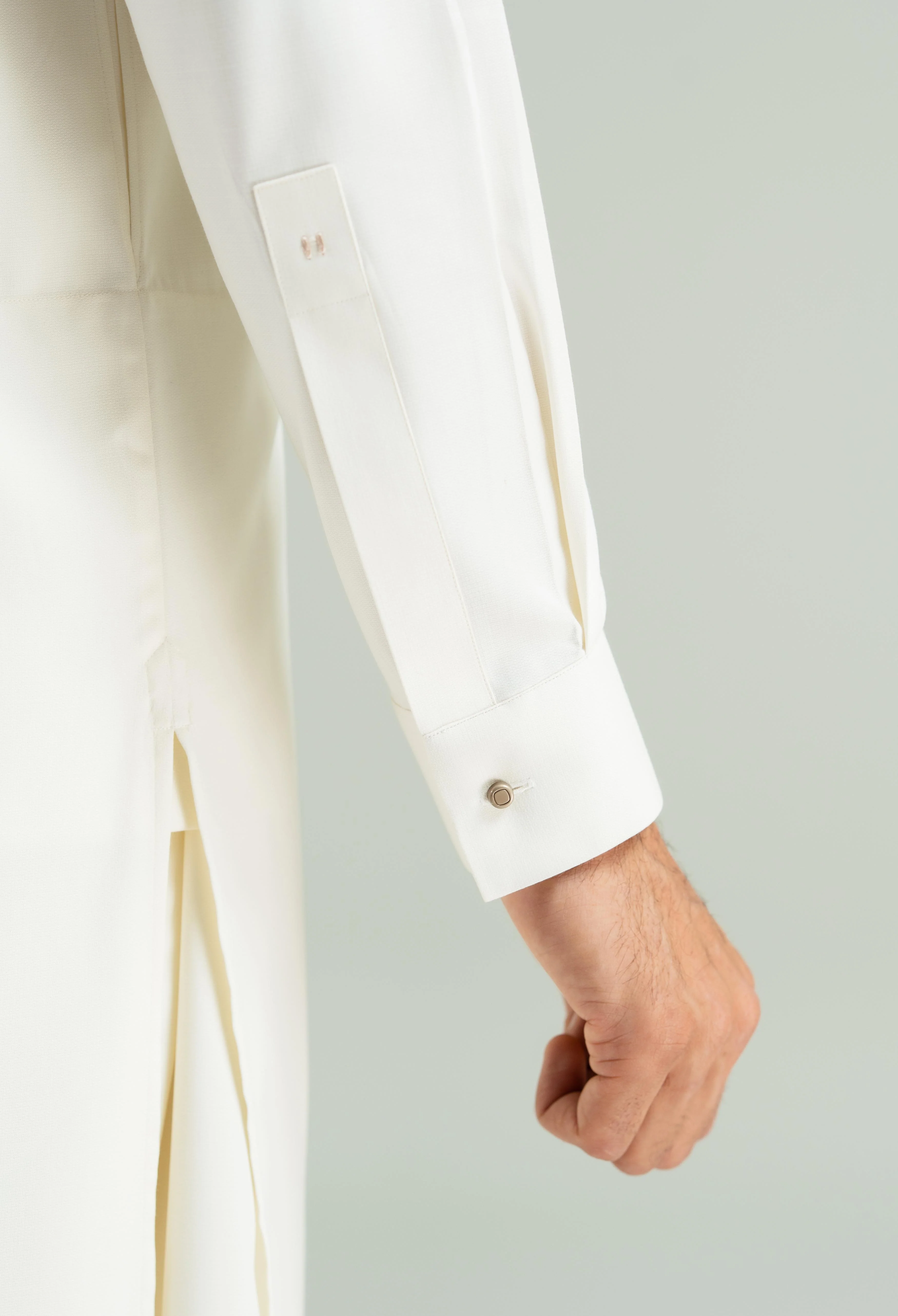 Butter Cream Blended Kameez Shalwar - Image 3