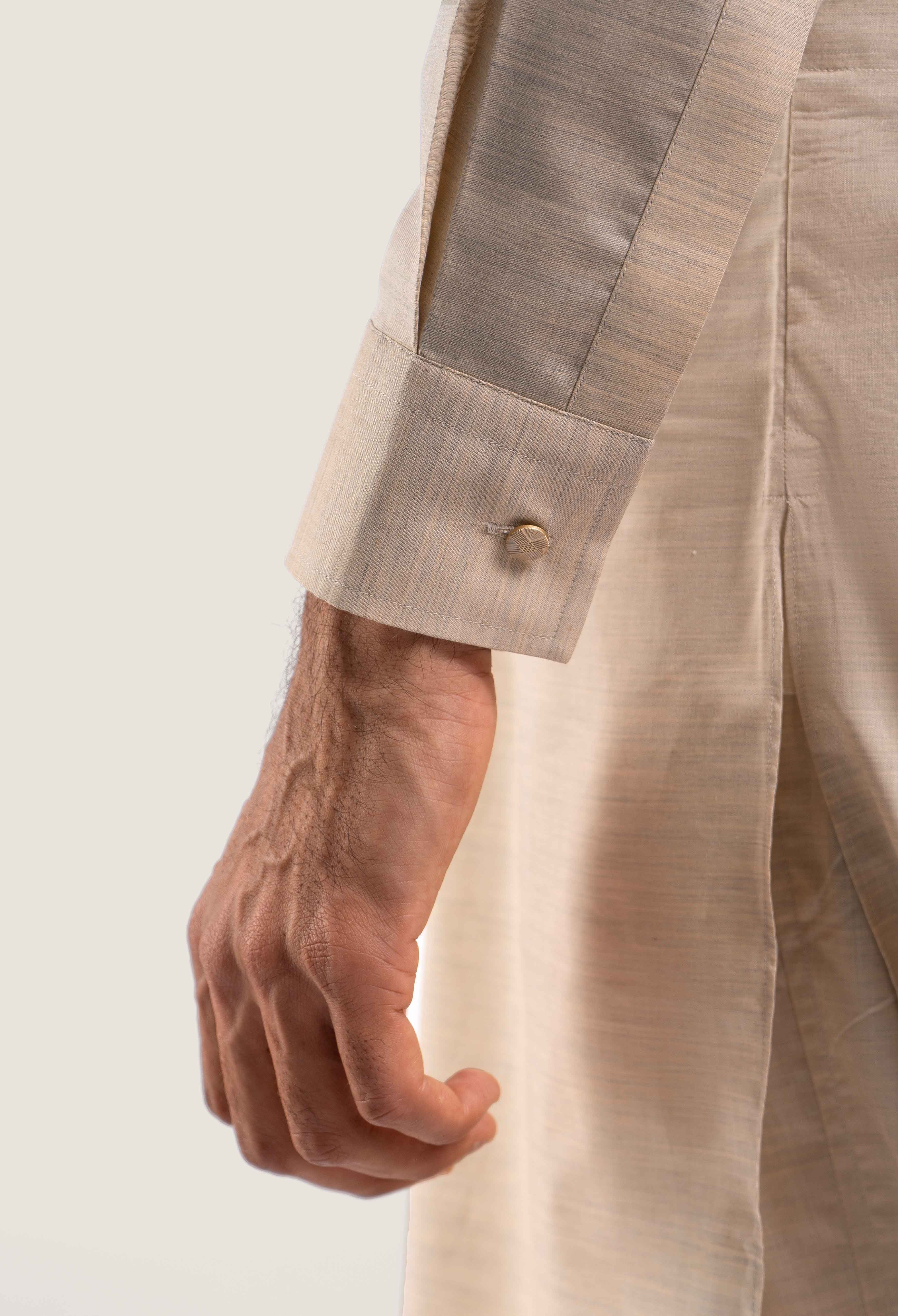 Butter Milk Beige Cotton Kurta Pajama - Image 4