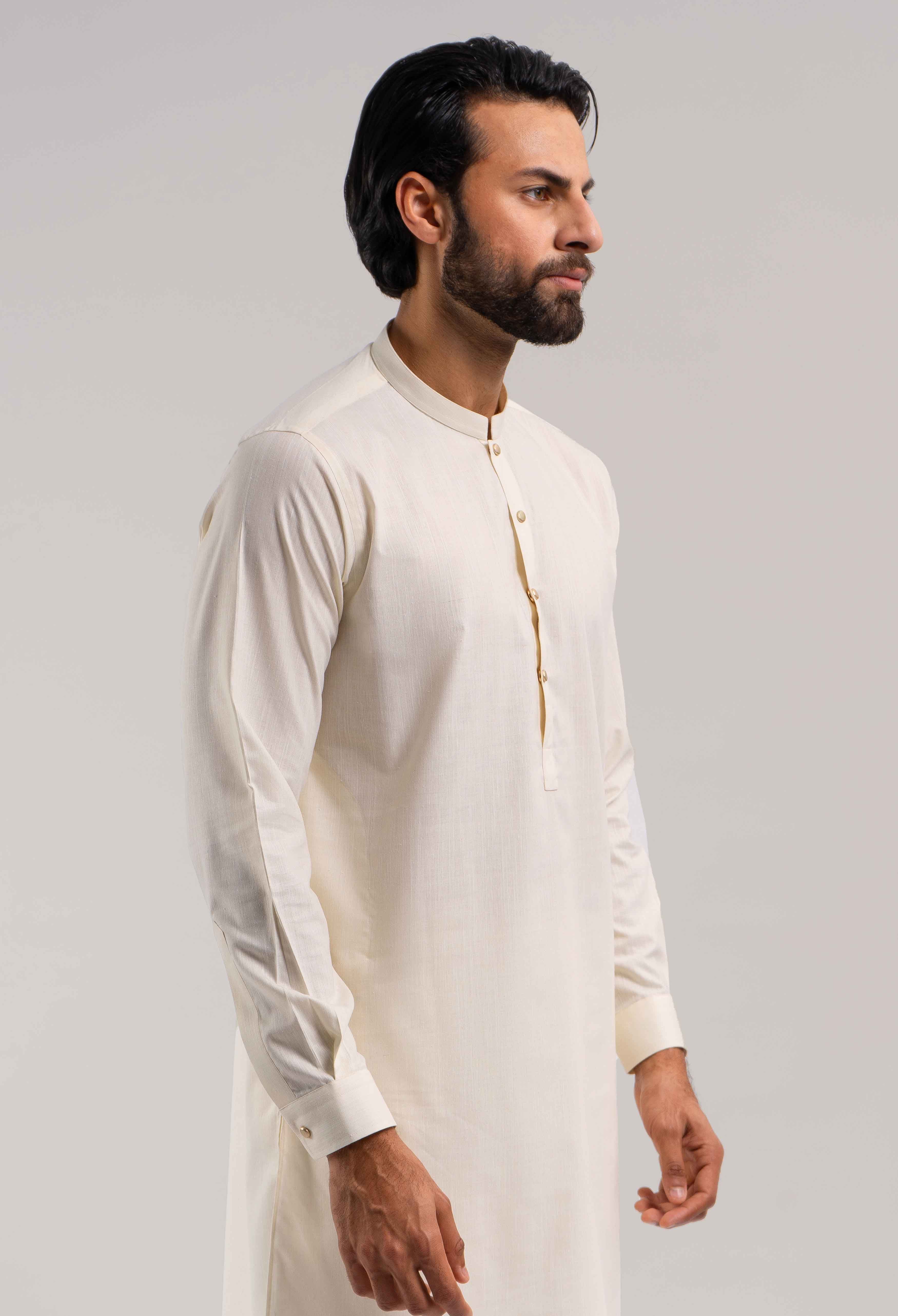 Butter Milk White Kurta Pajama