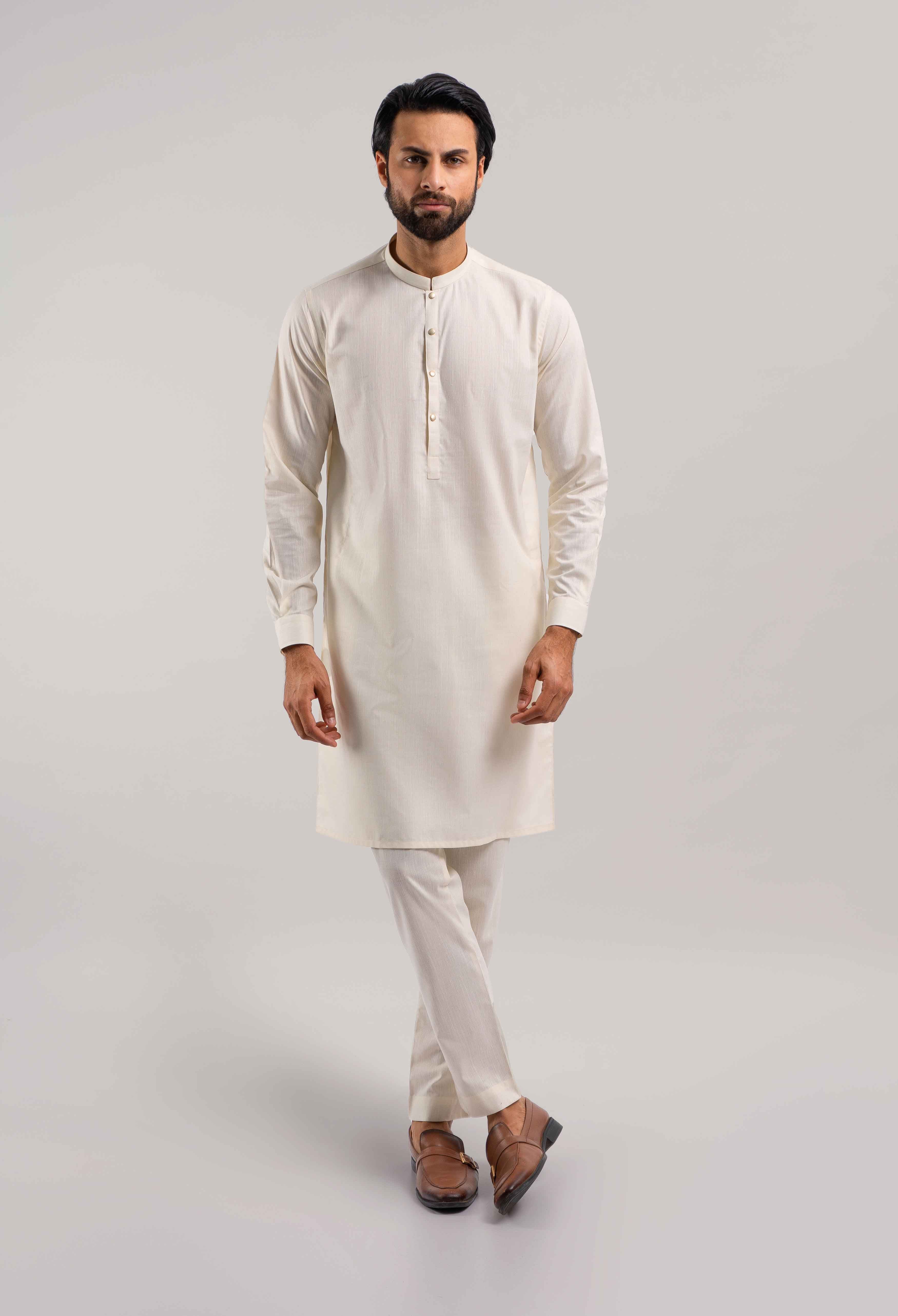 Butter Milk White Kurta Pajama - Image 2