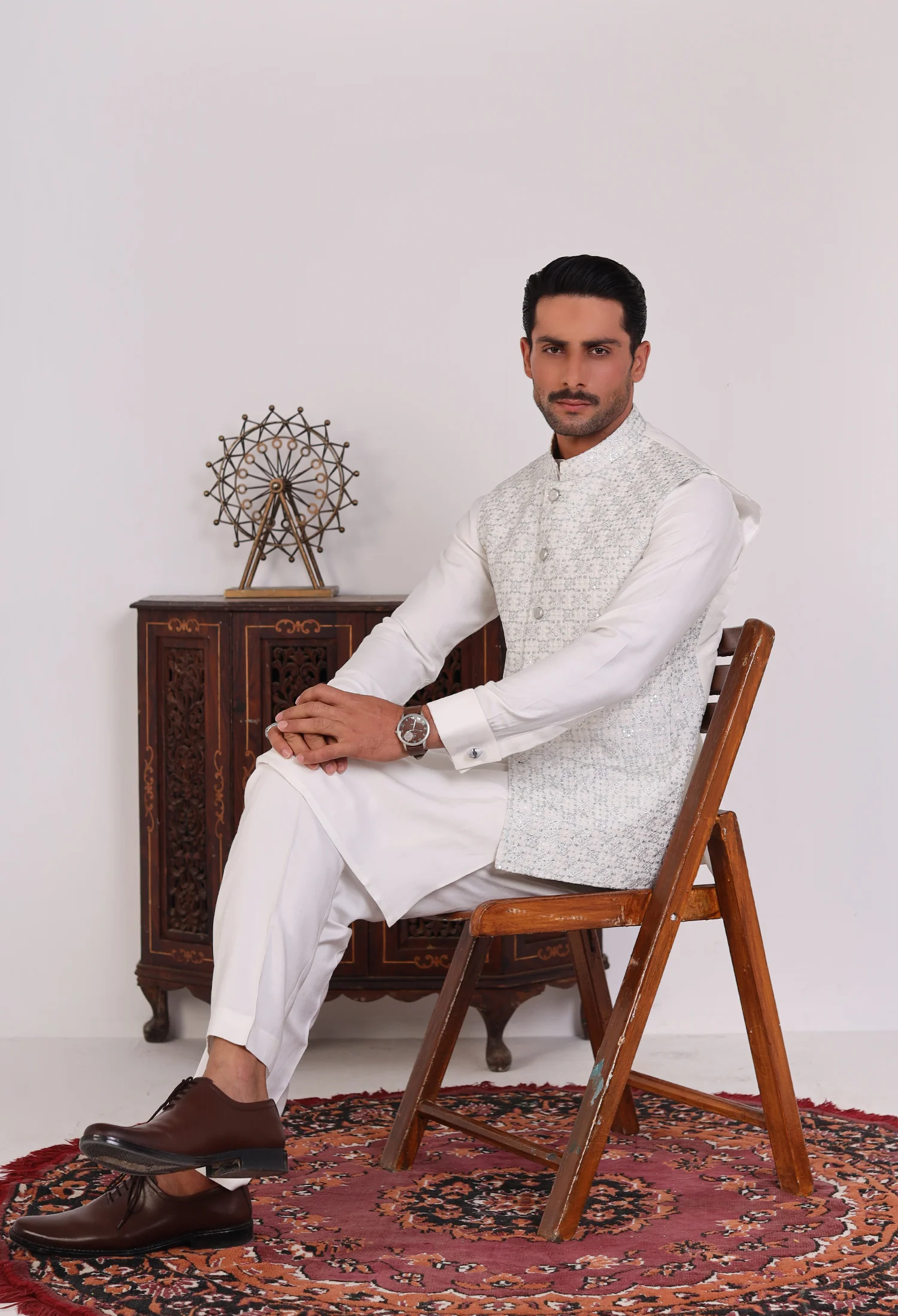 Butter White Waistcoat (WC-000030) - Image 2