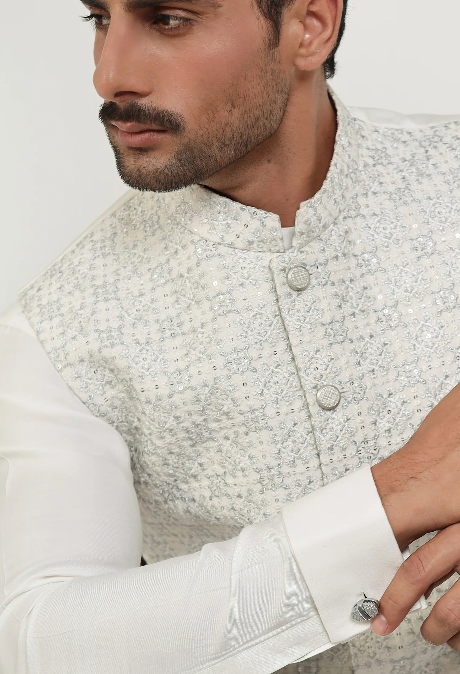 Butter White Waistcoat (WC-000030) - Image 5