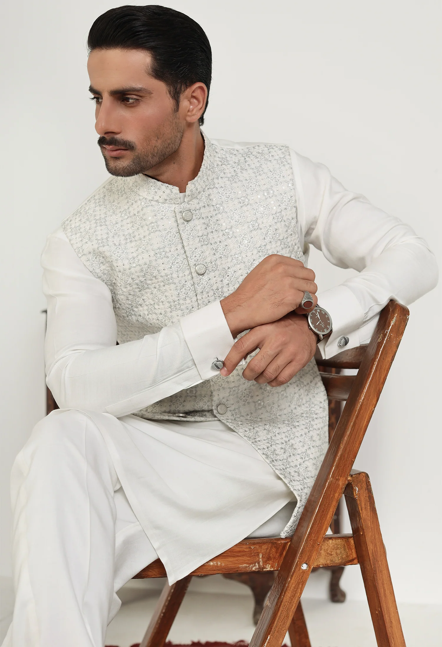 Butter White Waistcoat (WC-000030) - Image 6