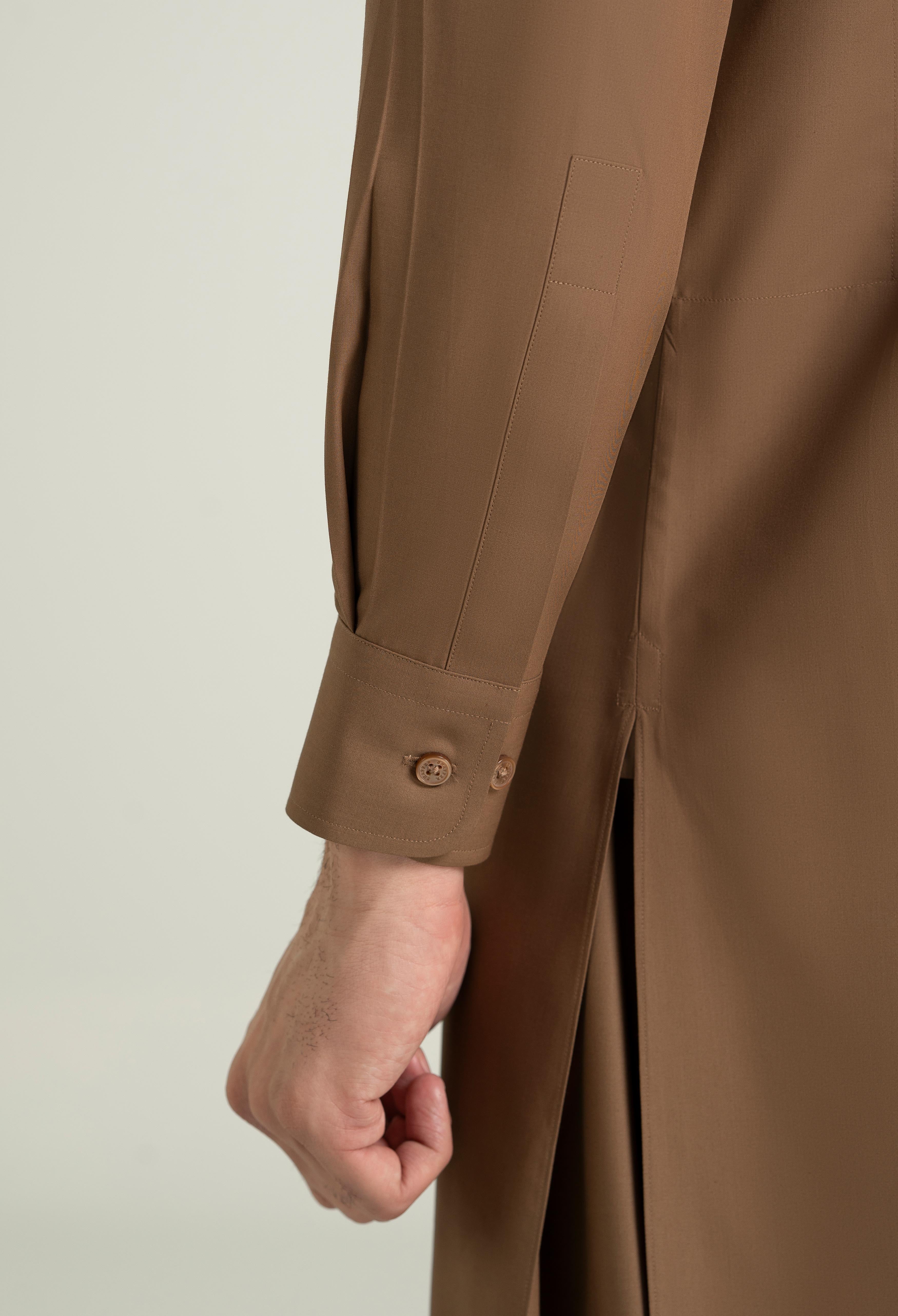 Camel Brown Blended Kameez Shalwar - Image 3