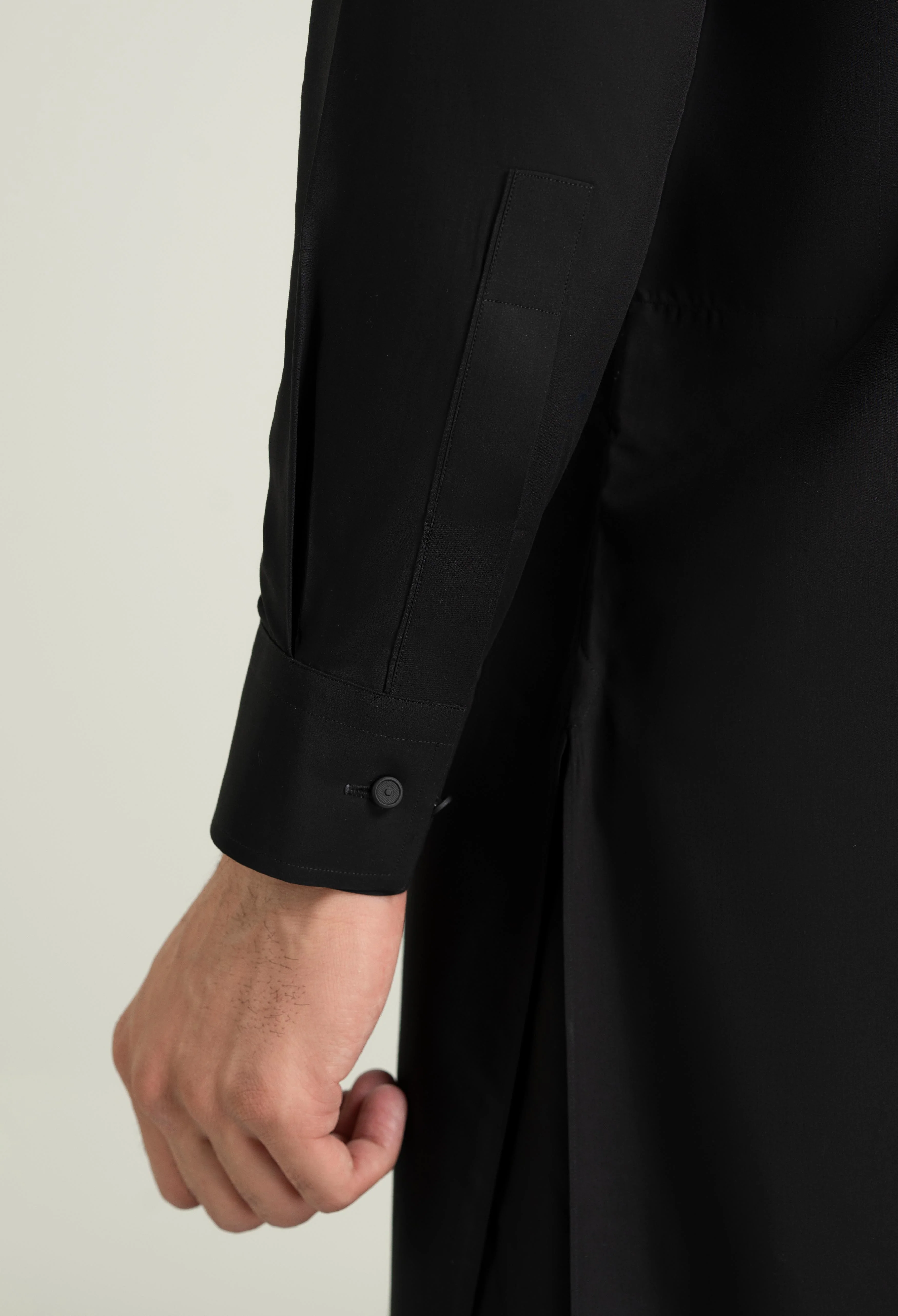 Carbon Black Blended Kameez Shalwar - Image 4