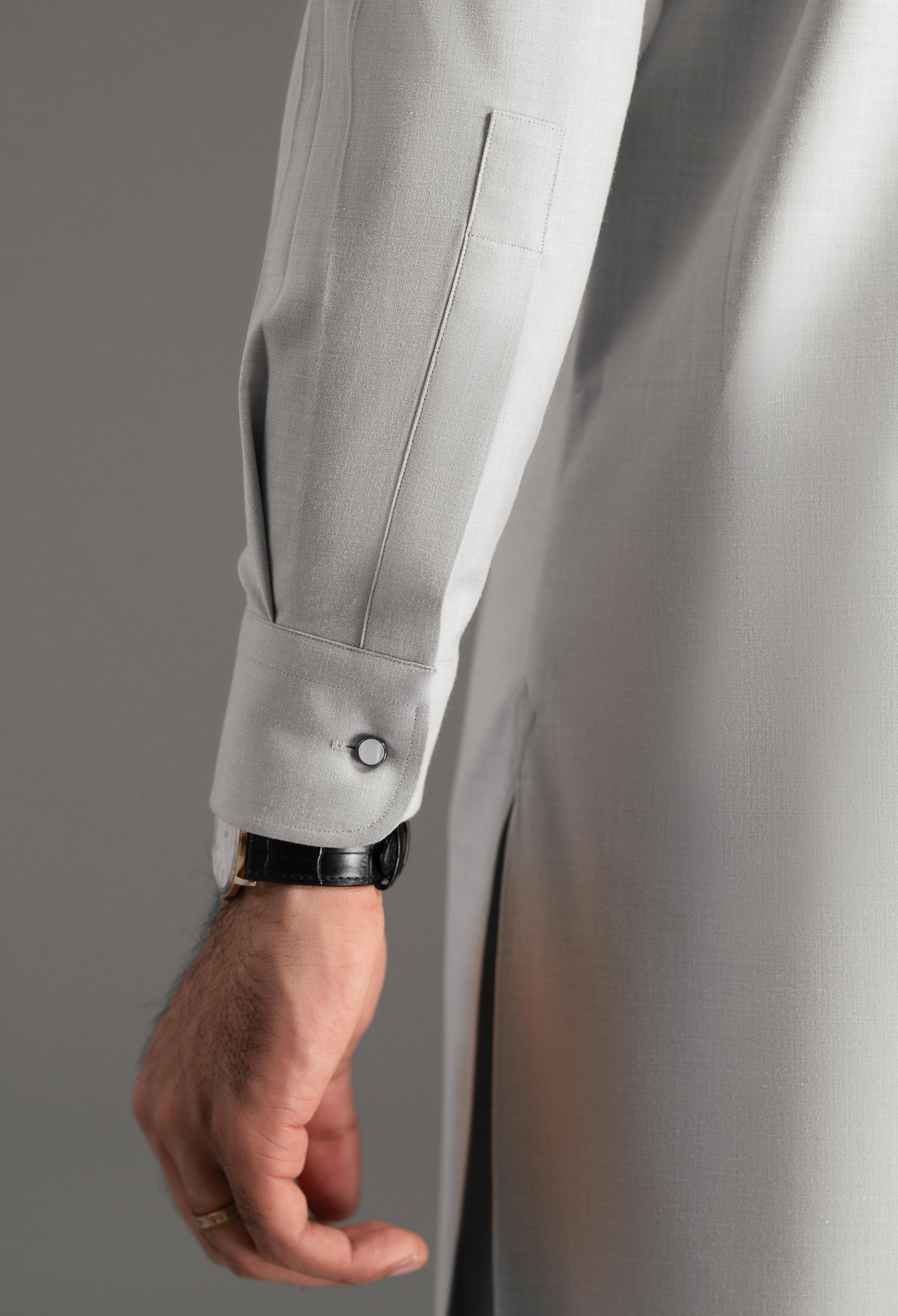 Ceramic Grey Blended Kameez Shalwar - Image 3
