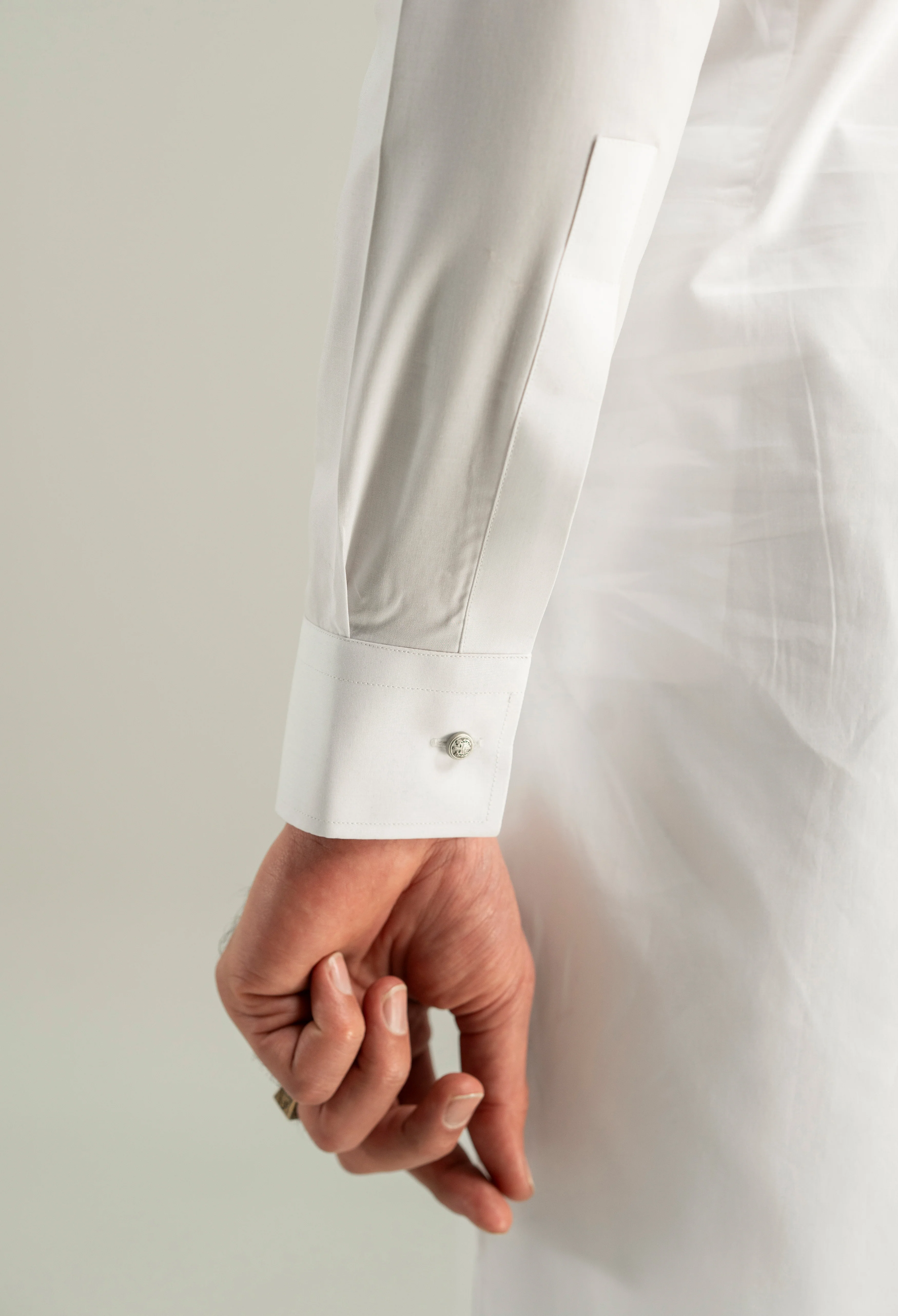 Chalk White Cotton Kameez Shalwar - Image 3