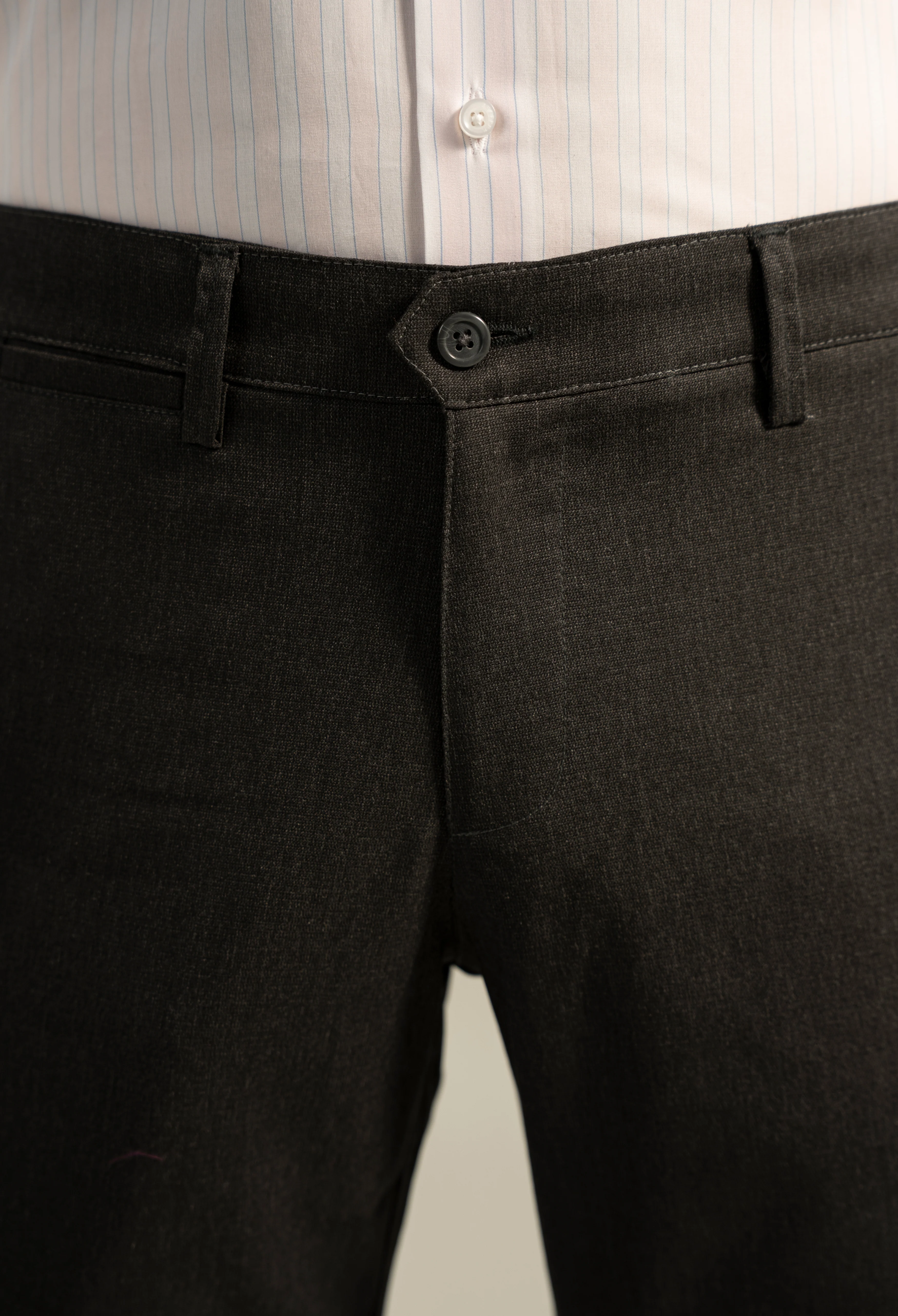 Charcoal Lycra Dress Pant - Image 3