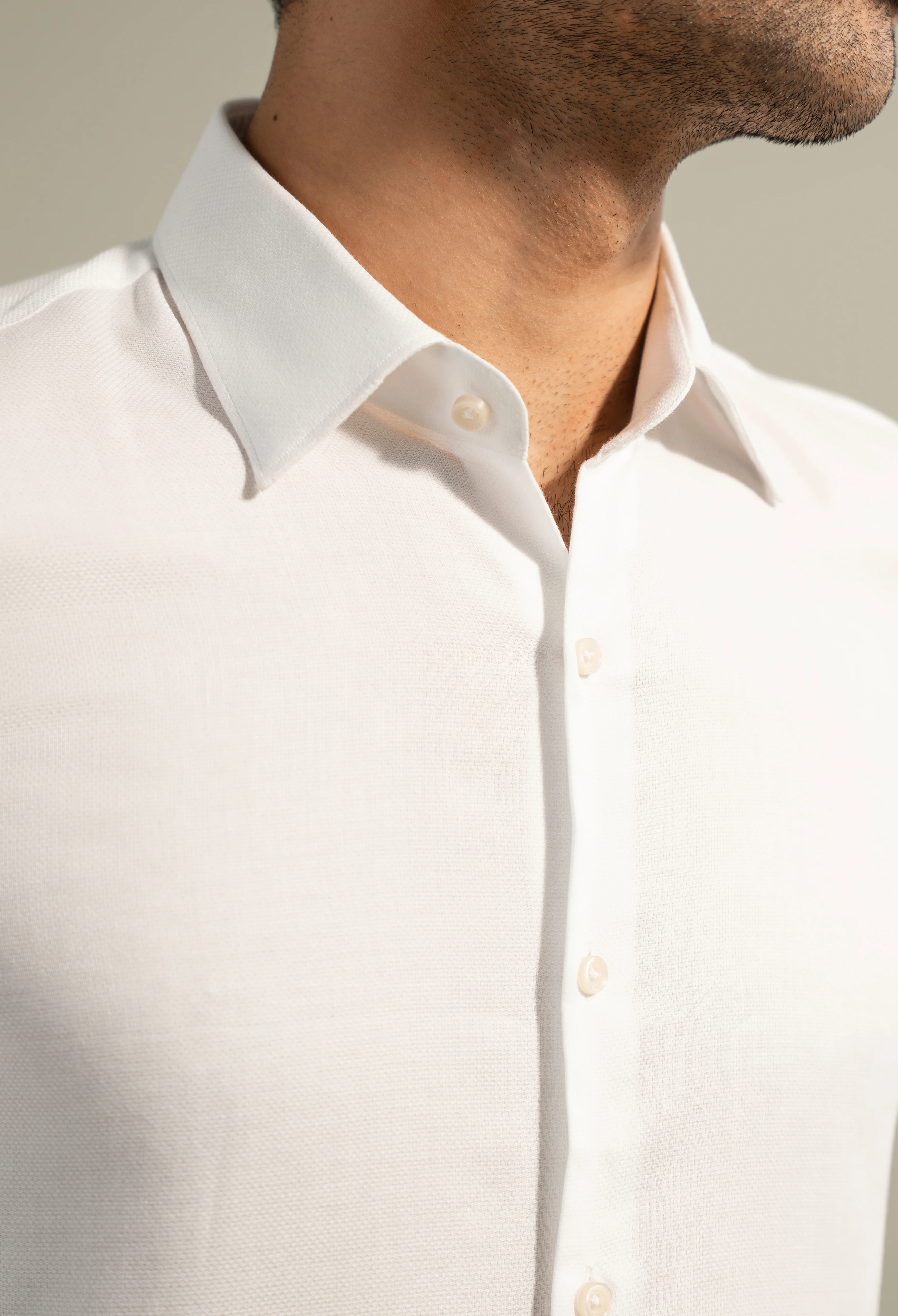 Chiffon White Twill Formal Shirt - Image 2