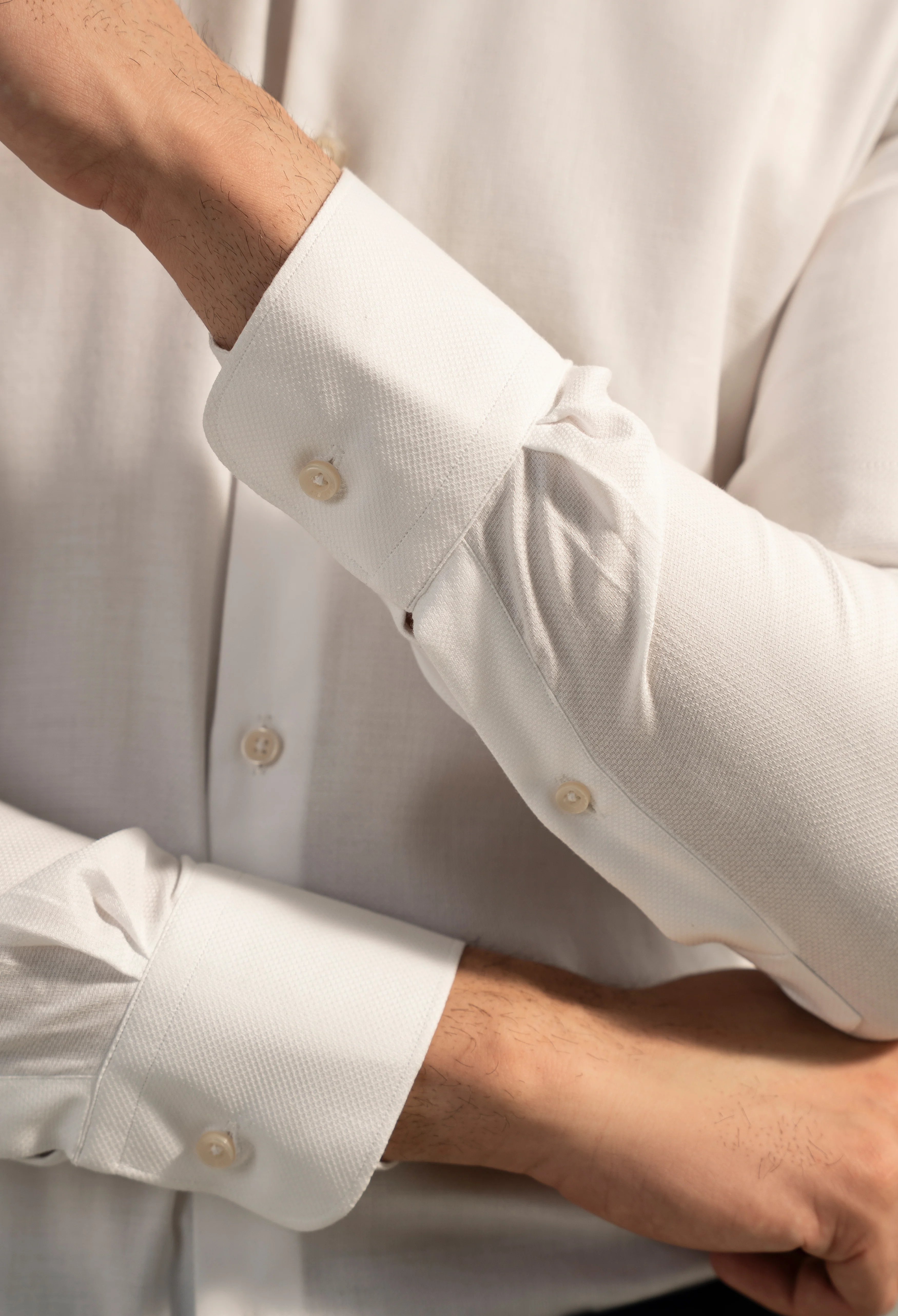 Chiffon White Twill Formal Shirt - Image 3