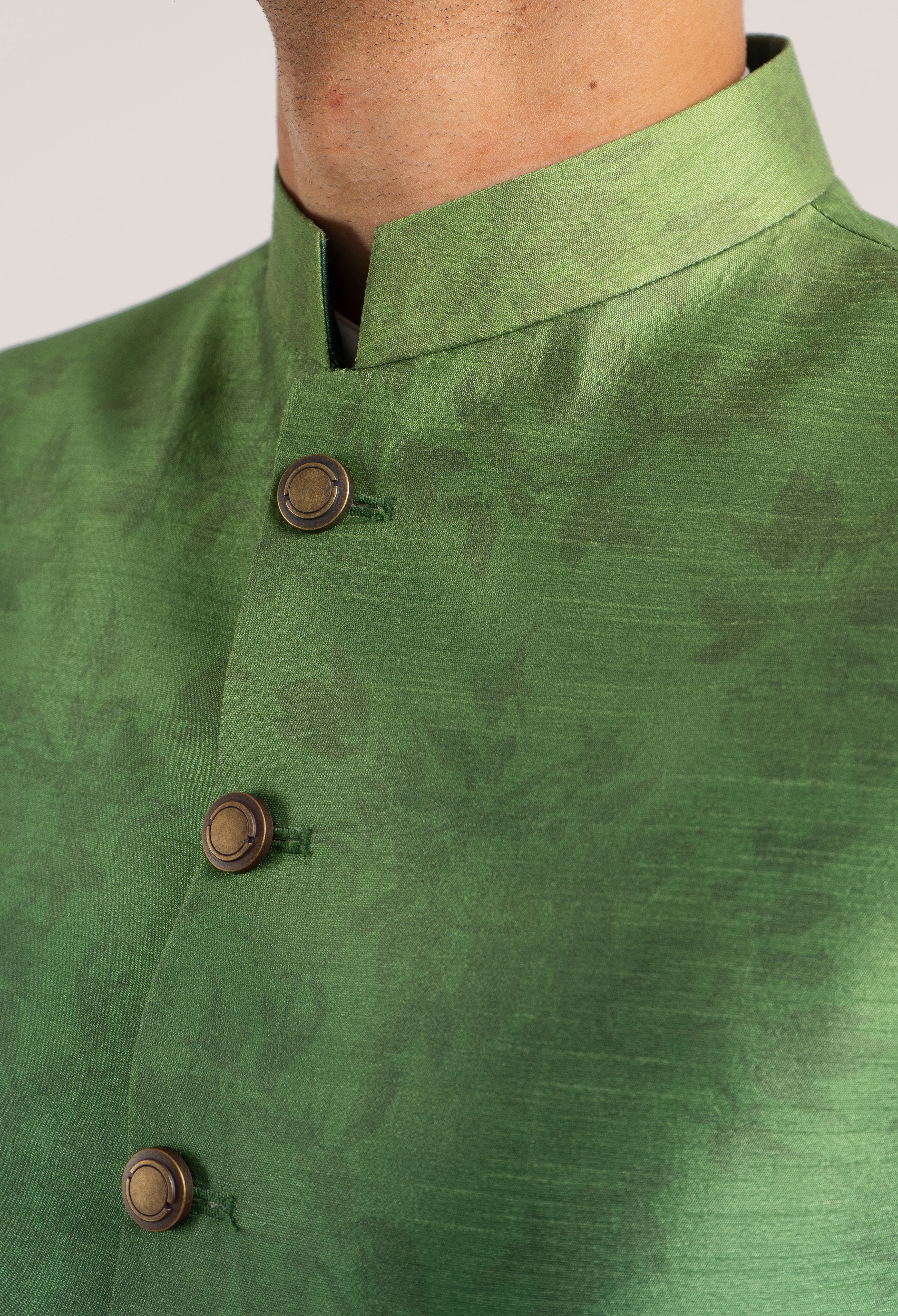 D/Green - Printed Waistcoat (V/C - 00155) - Image 3