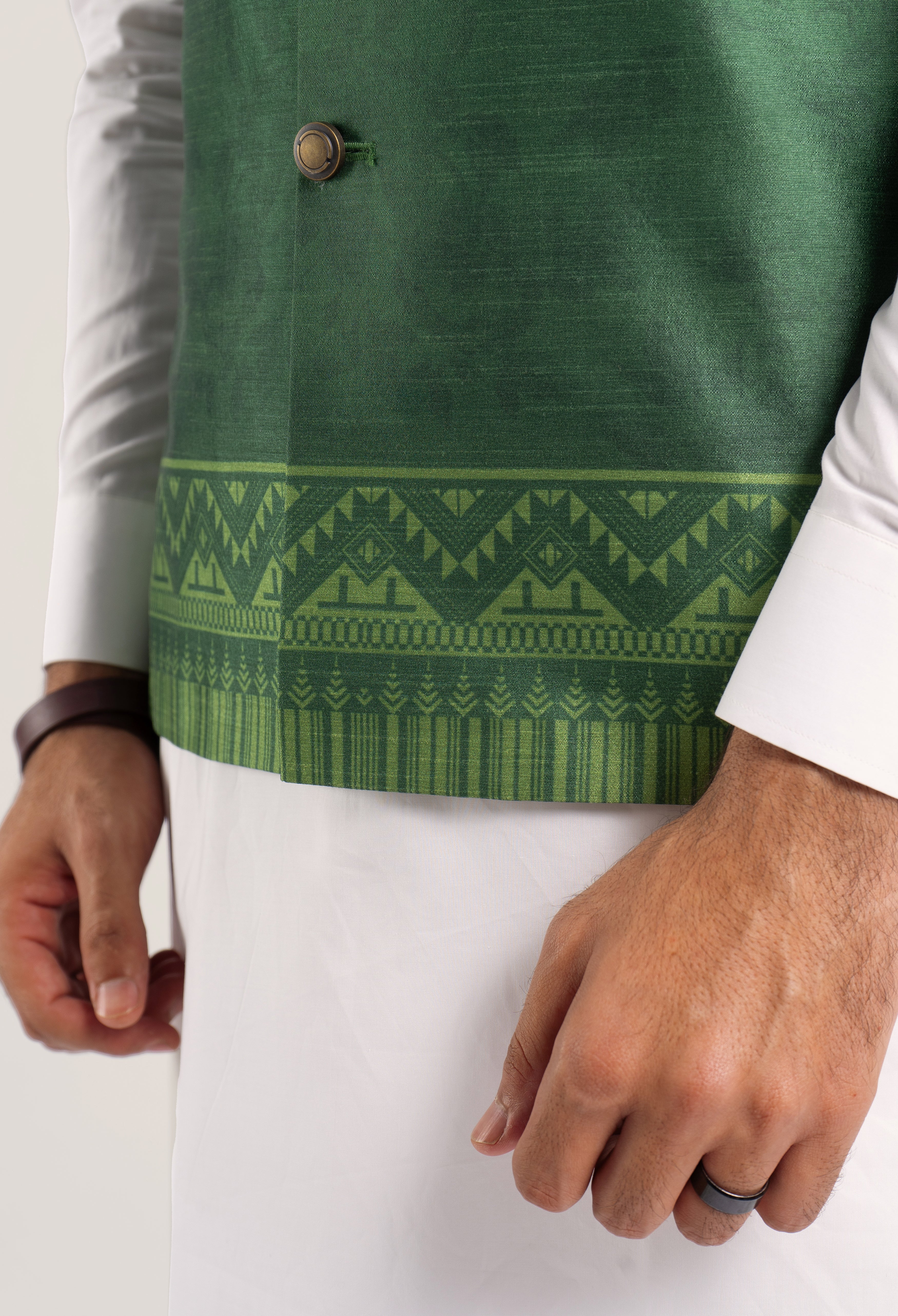 D/Green - Printed Waistcoat (V/C - 00155) - Image 4