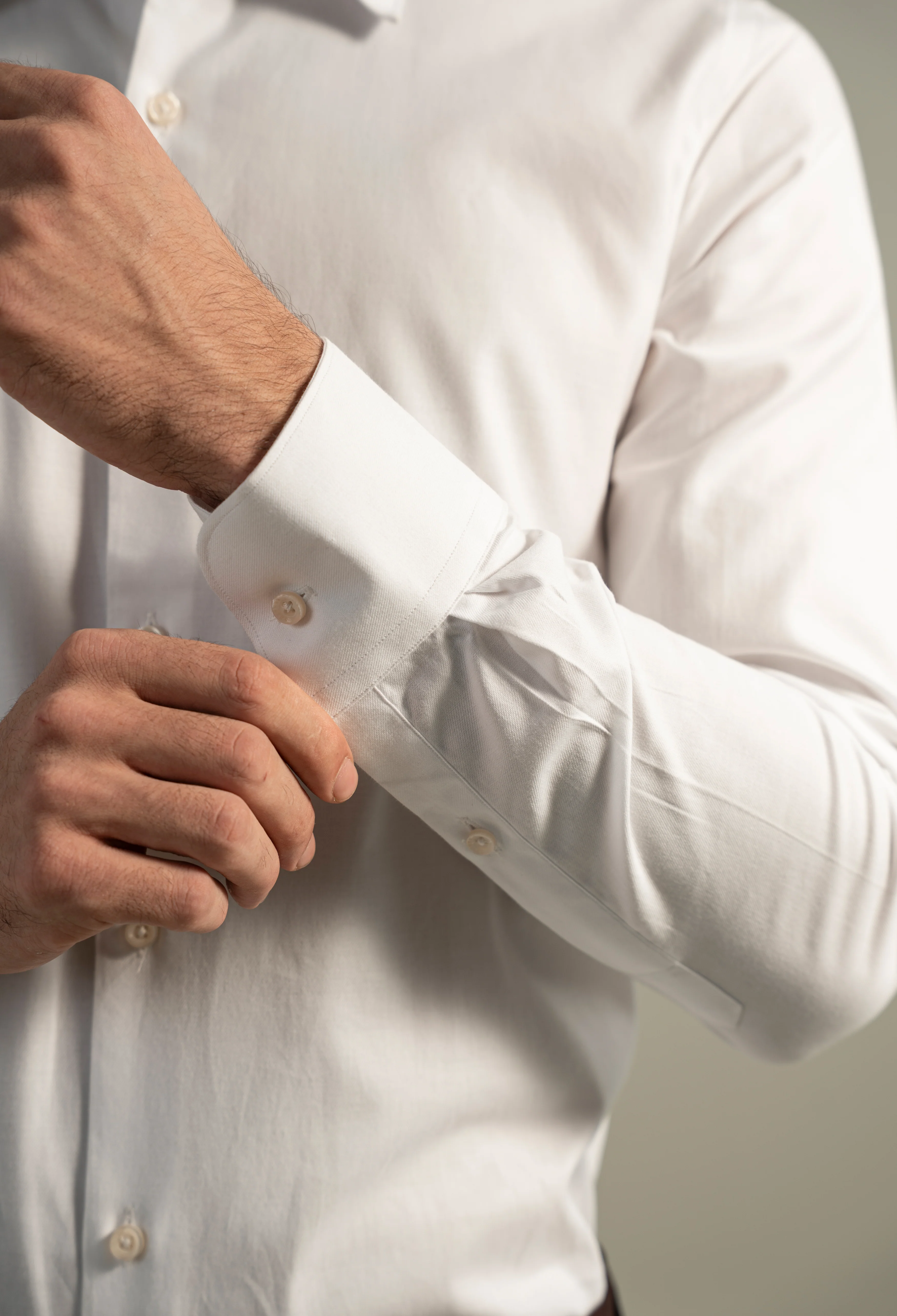 Cotton White Fine Twill Formal Shirt - Image 3