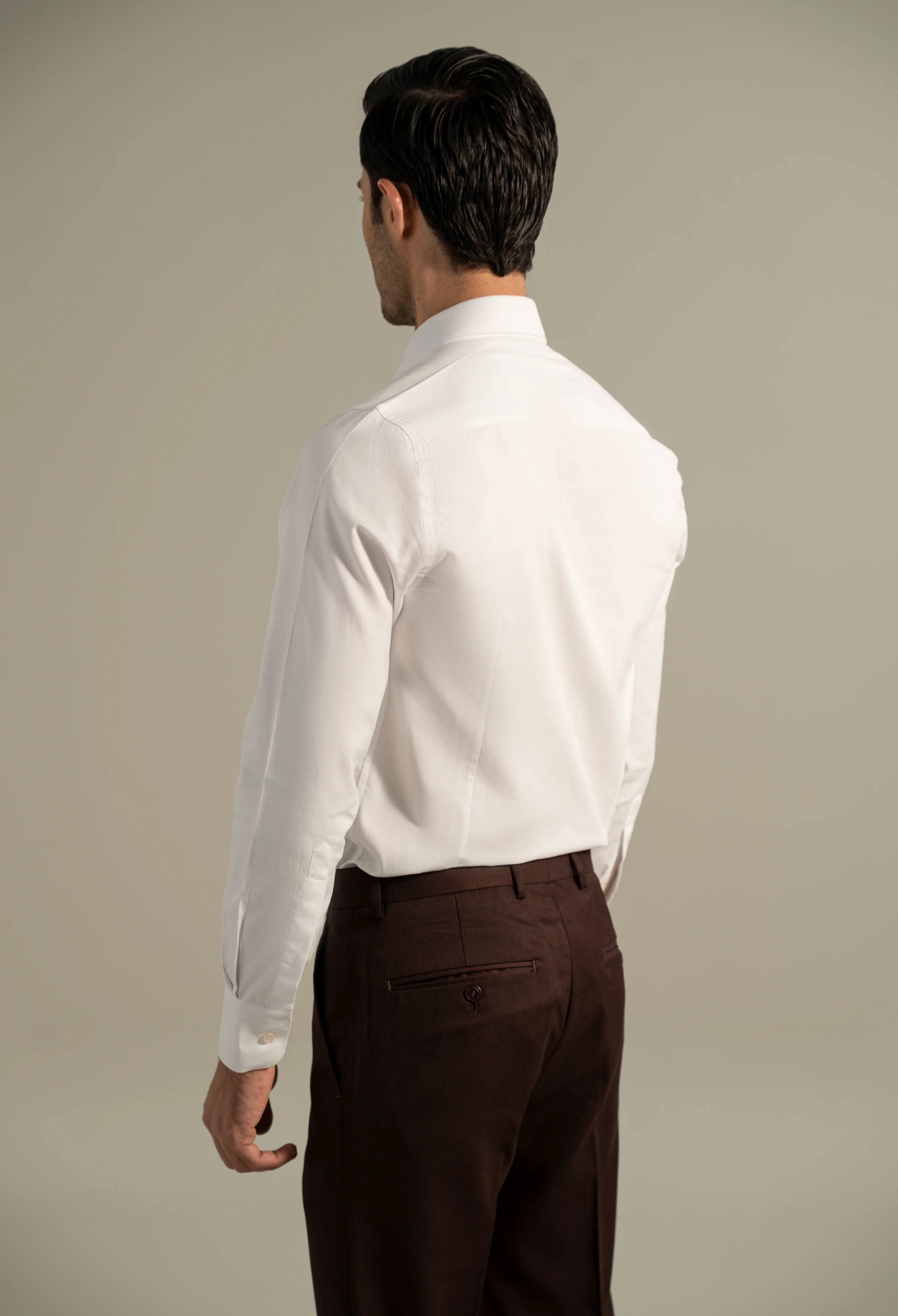 Cotton White Fine Twill Formal Shirt - Image 4
