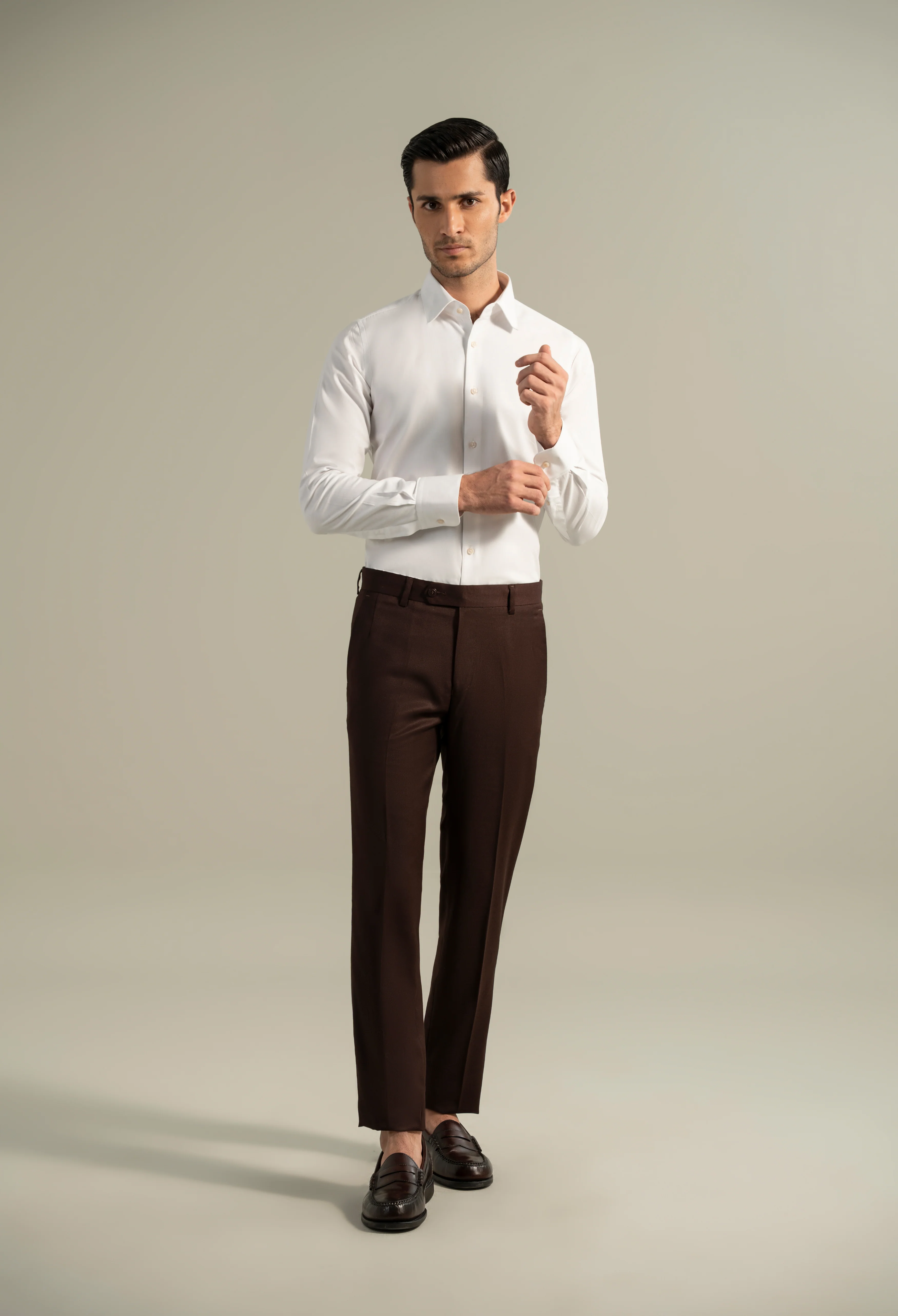 Cotton White Fine Twill Formal Shirt - Image 5
