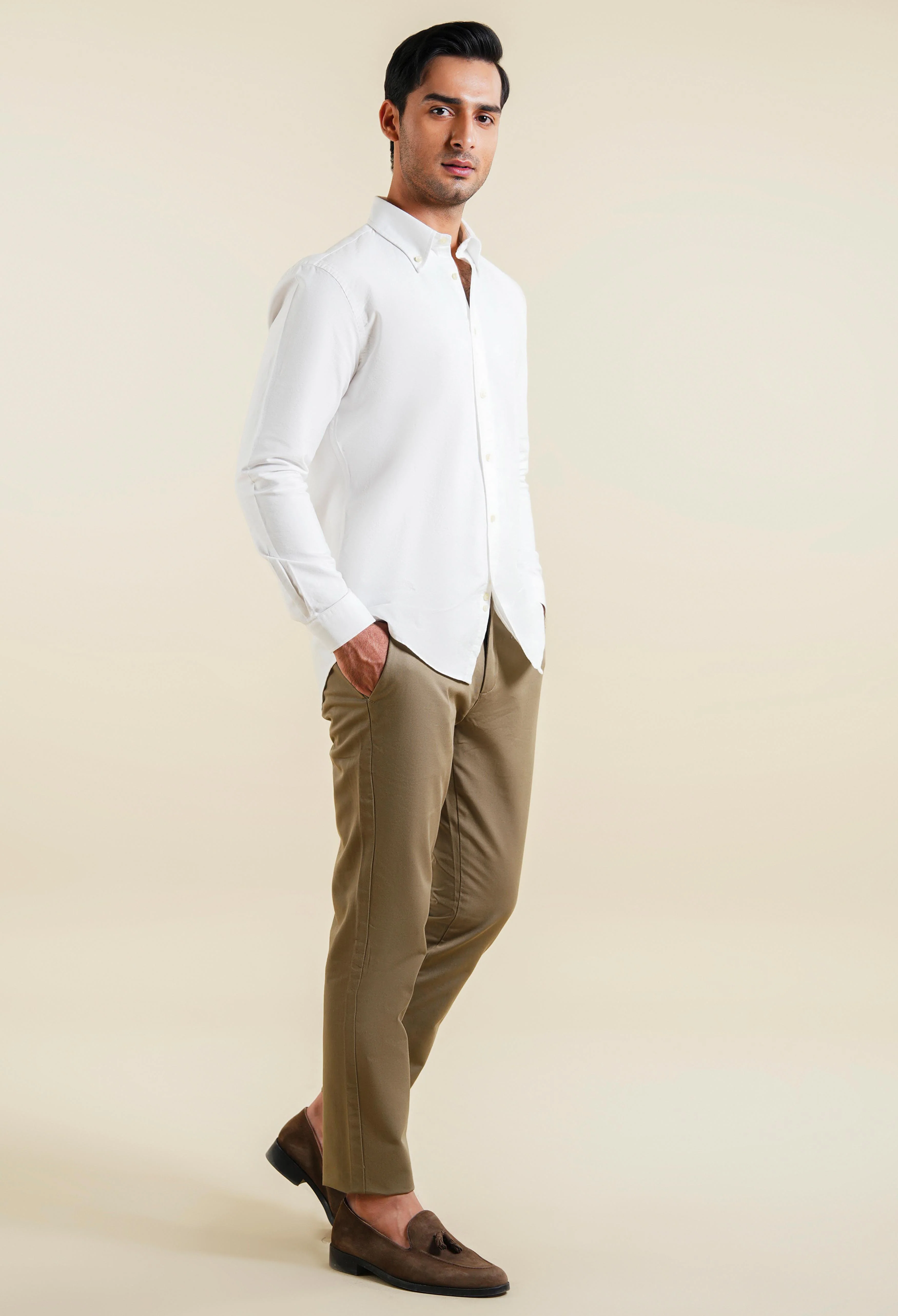 Cream Shell Oxford Shirt - Image 5