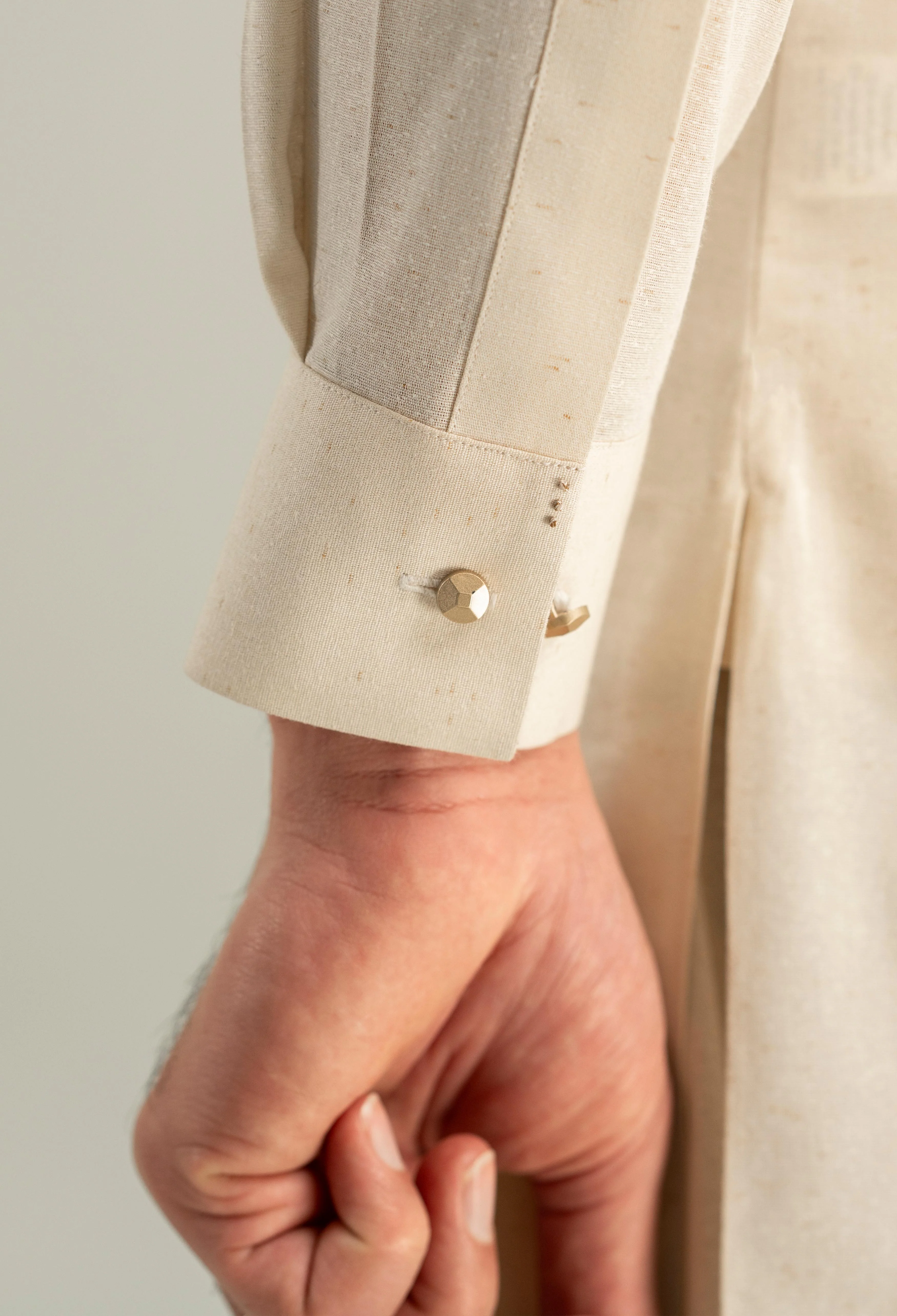 Creamy Beige Cotton Kameez Shalwar - Image 3