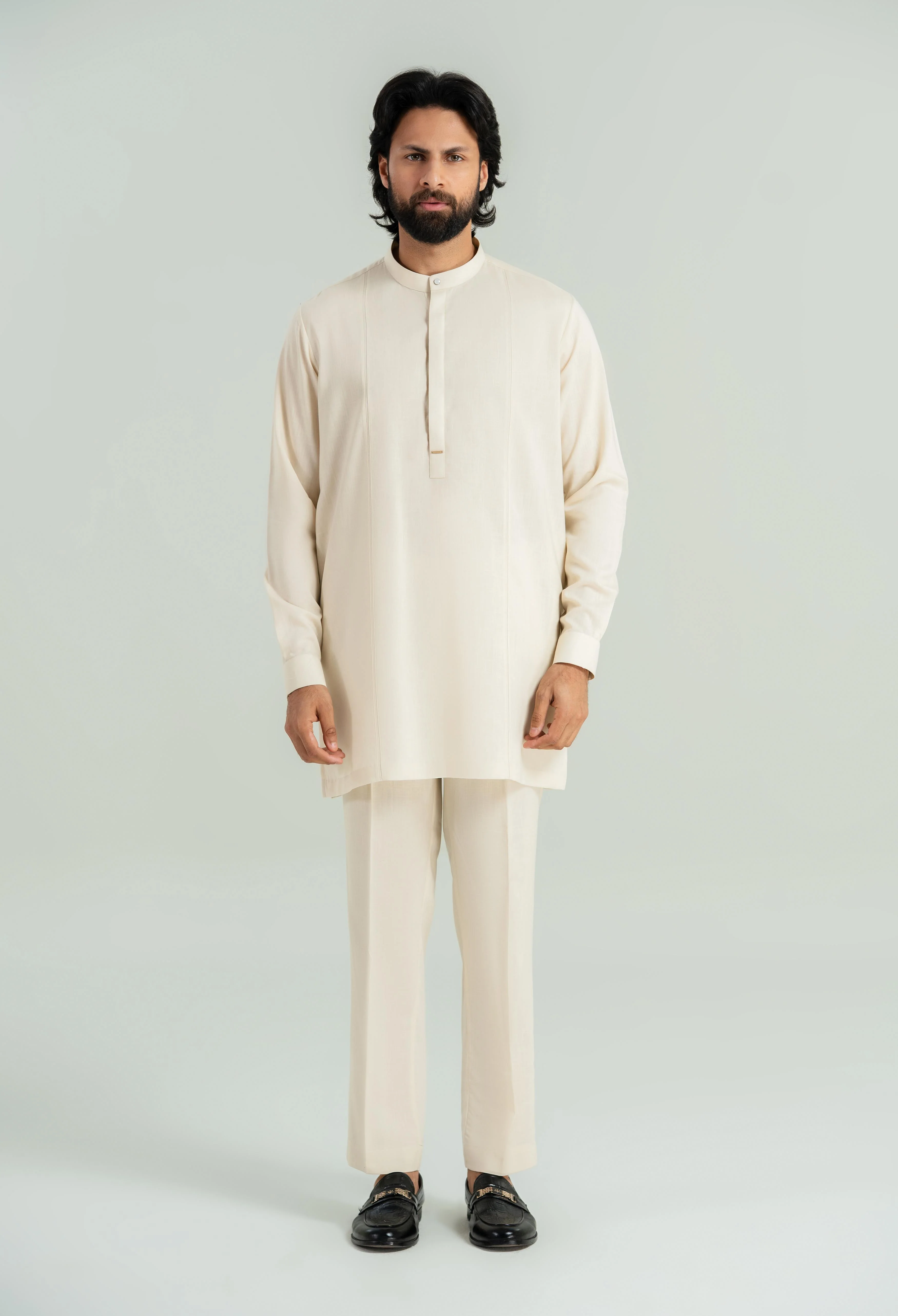Creamy Beige Tencel Linen Cord's Set - Image 6