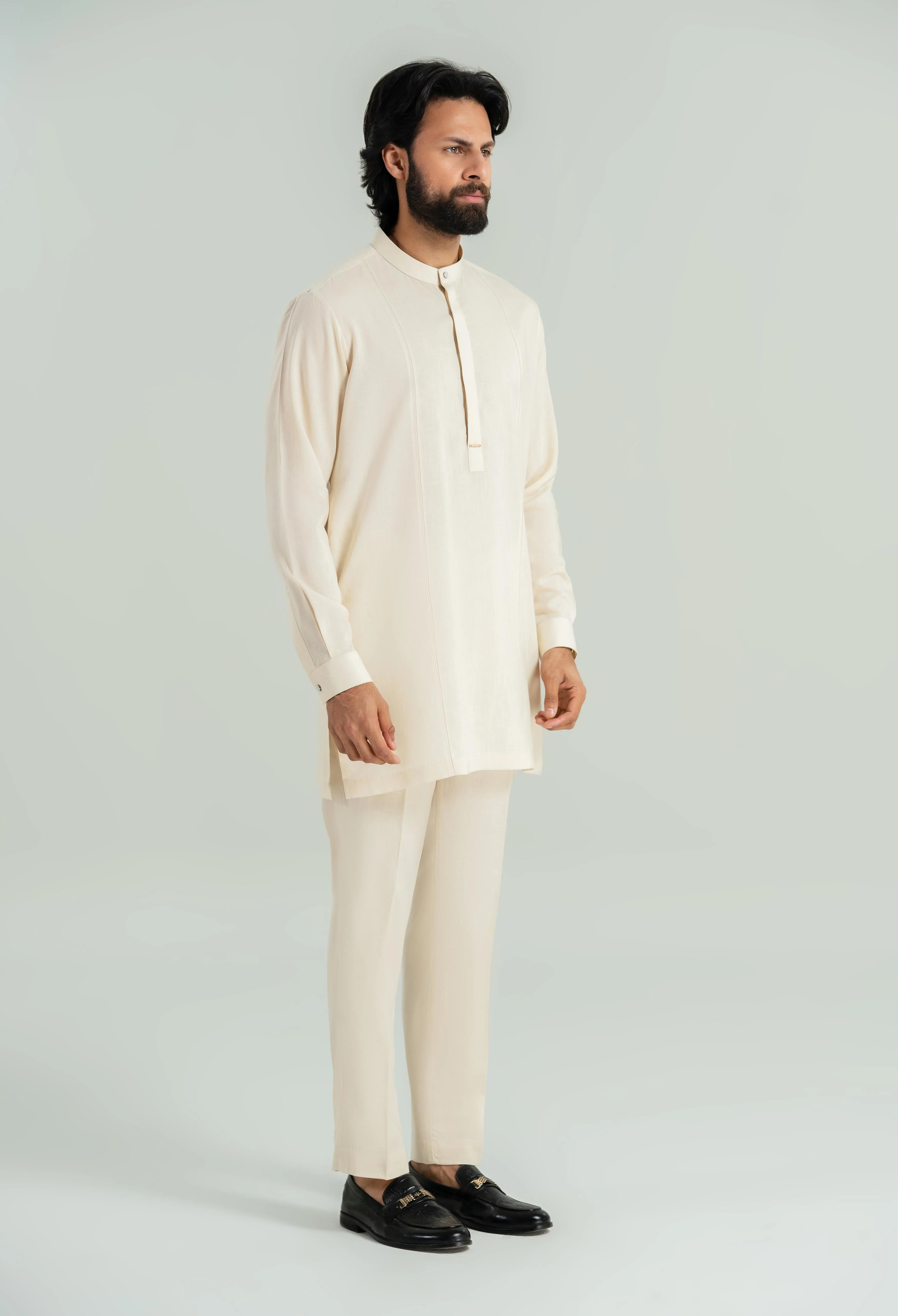 Creamy Beige Tencel Linen Cord's Set - Image 7