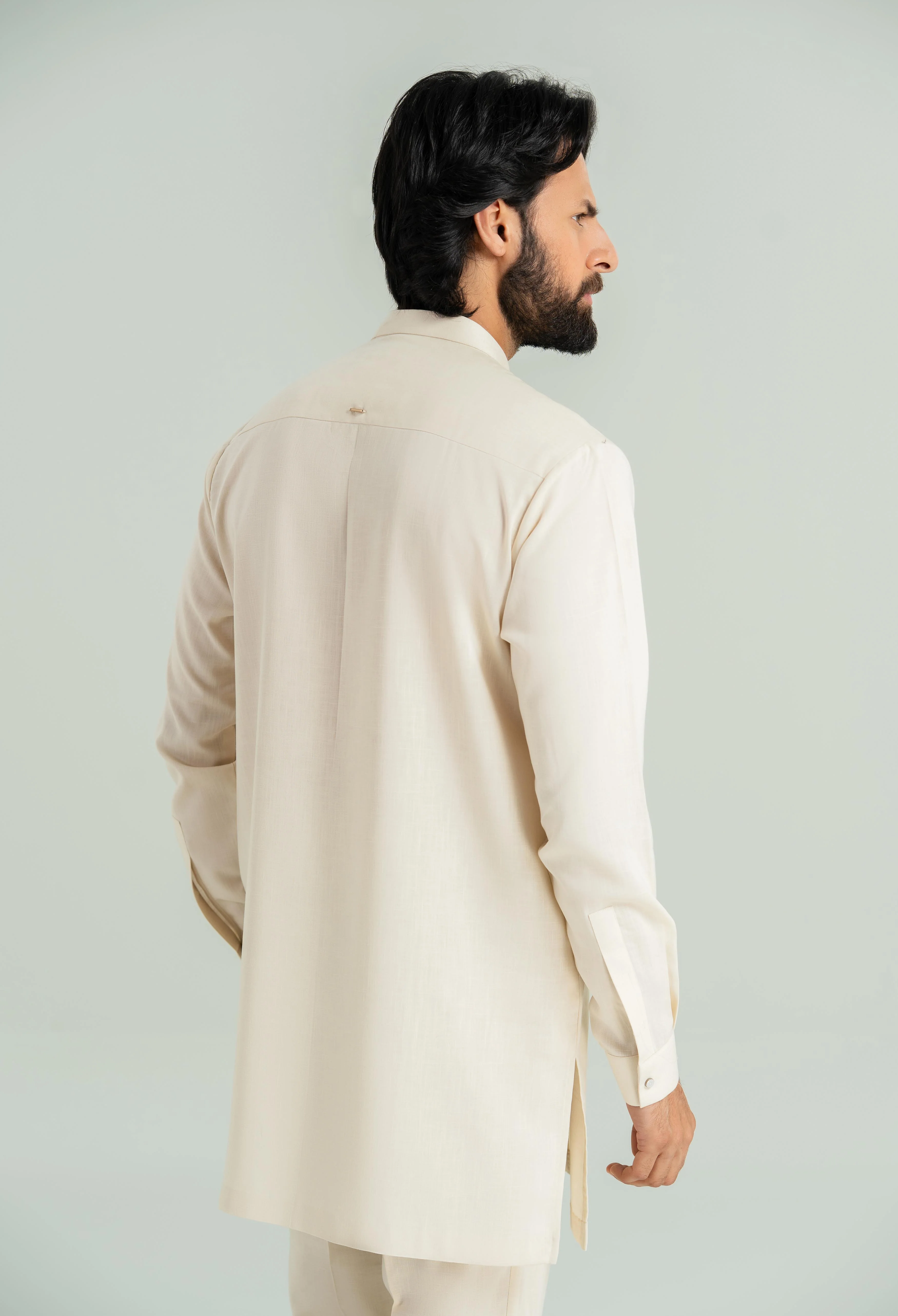 Creamy Beige Tencel Linen Cord's Set - Image 8