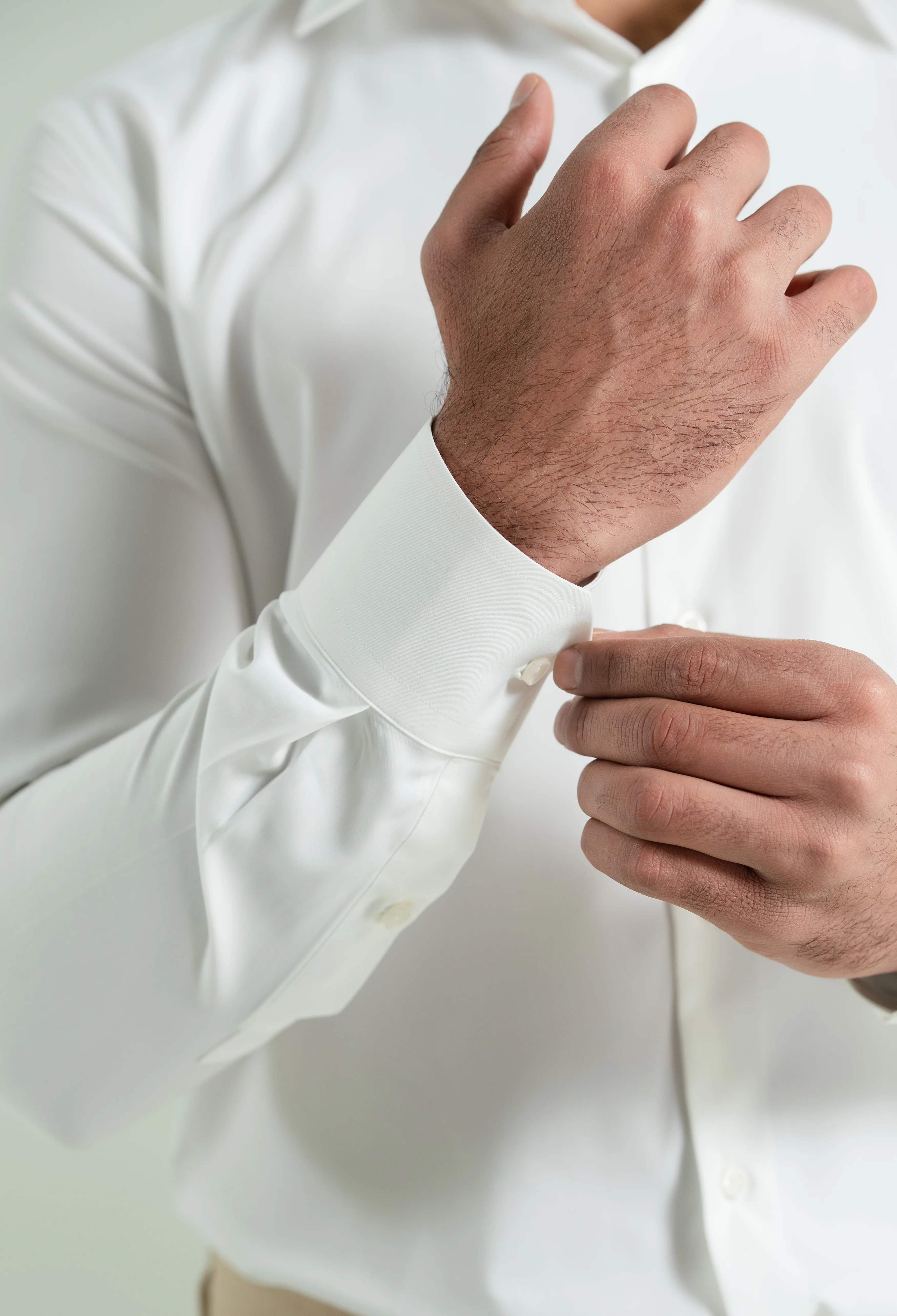 Creamy Off White Semi Formal Shirt - Image 4