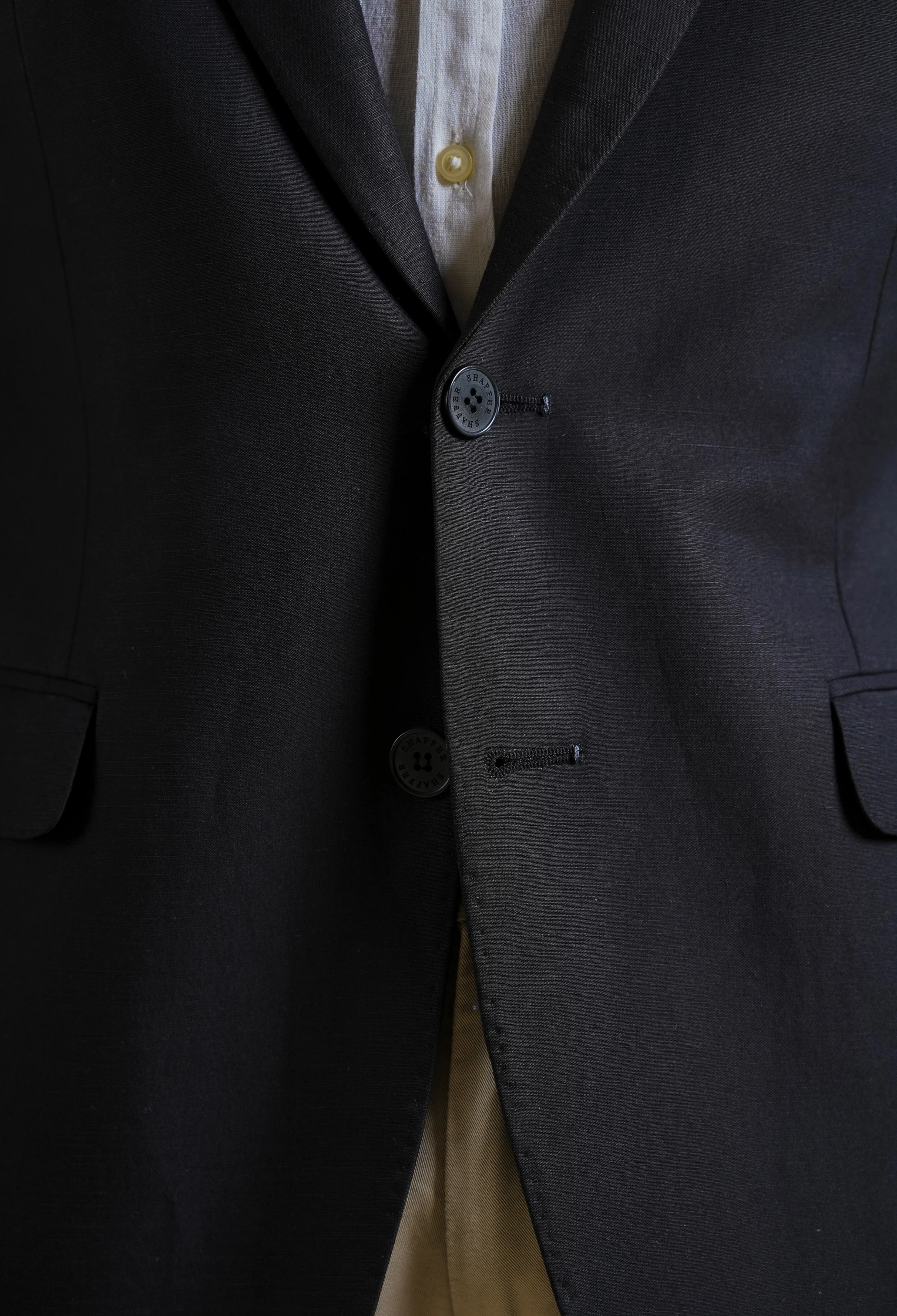 Crown Black Linen Jacket - Image 3