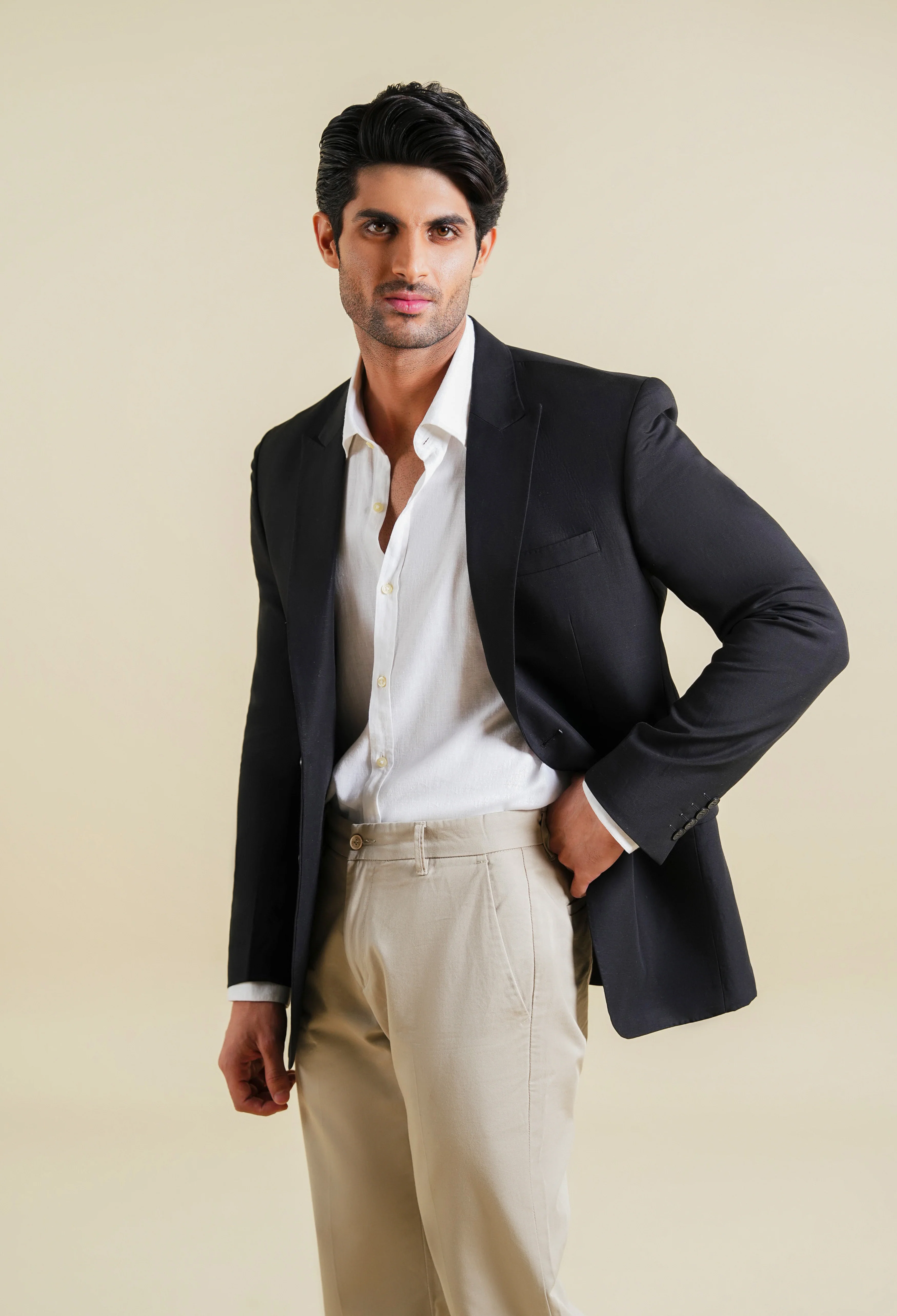 Crown Black Linen Jacket - Image 5