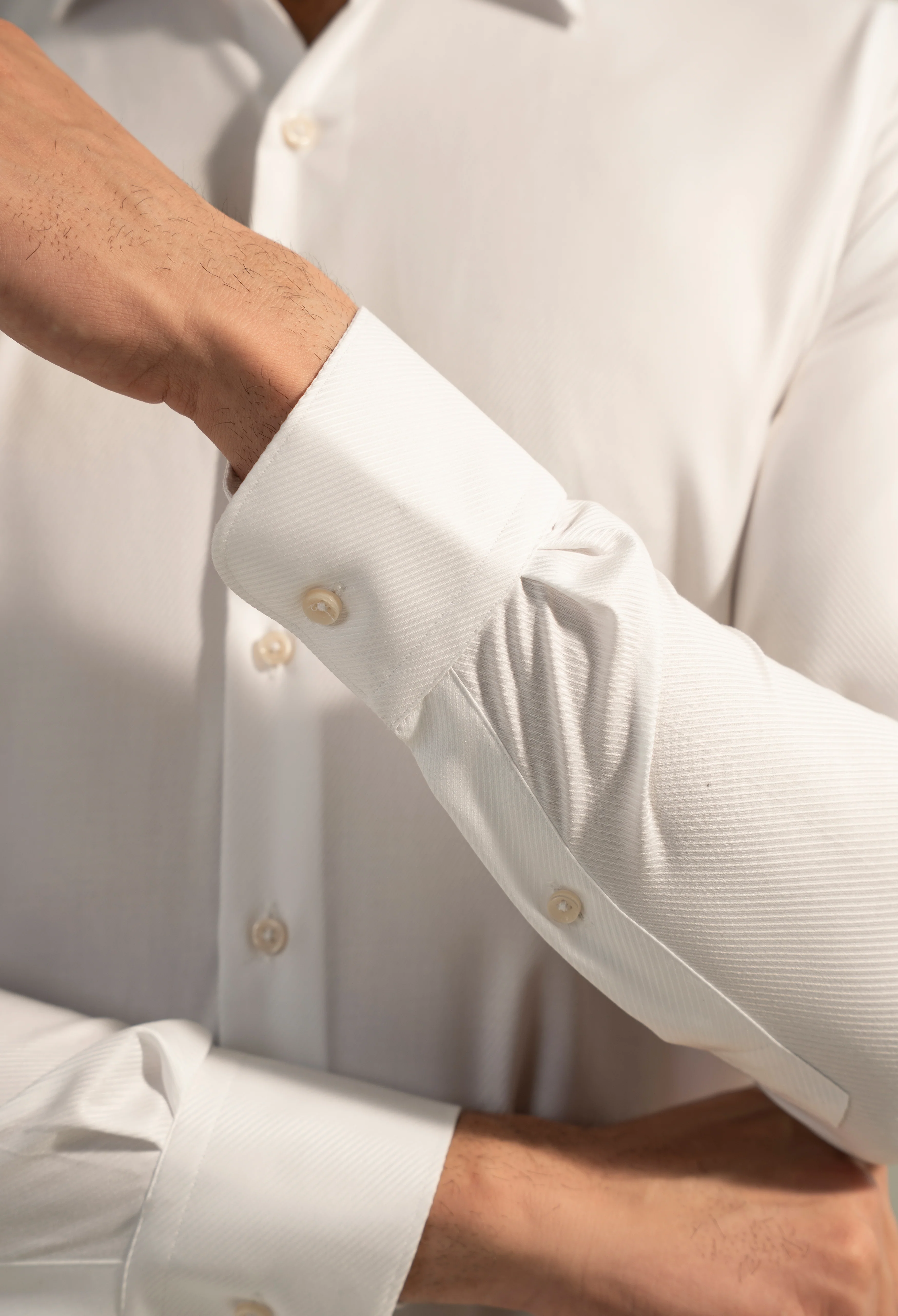 Daisy White Twill Formal Shirt - Image 3