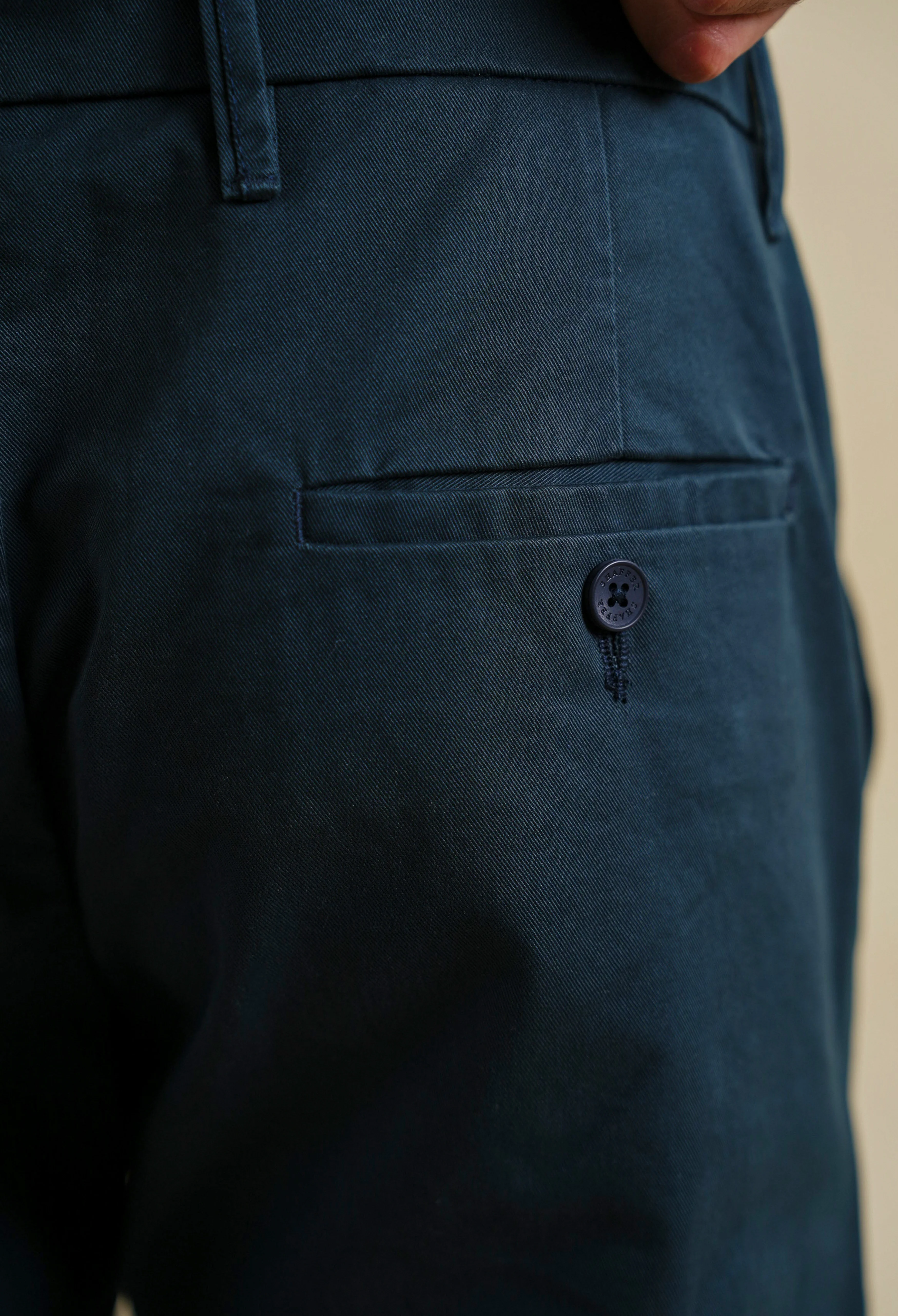 Dark Blue Cotton Trouser - Image 3