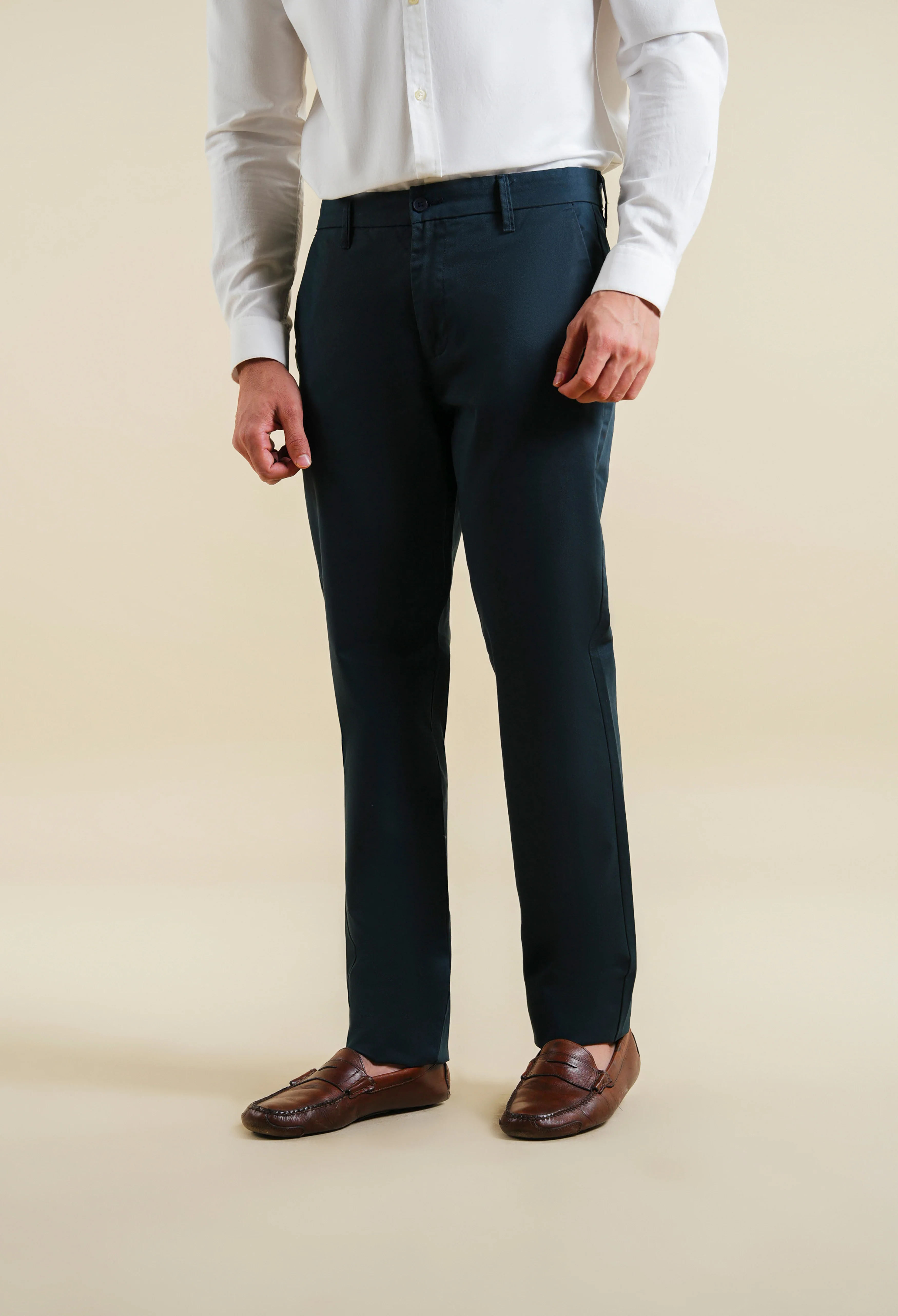 Dark Blue Cotton Trouser - Image 4