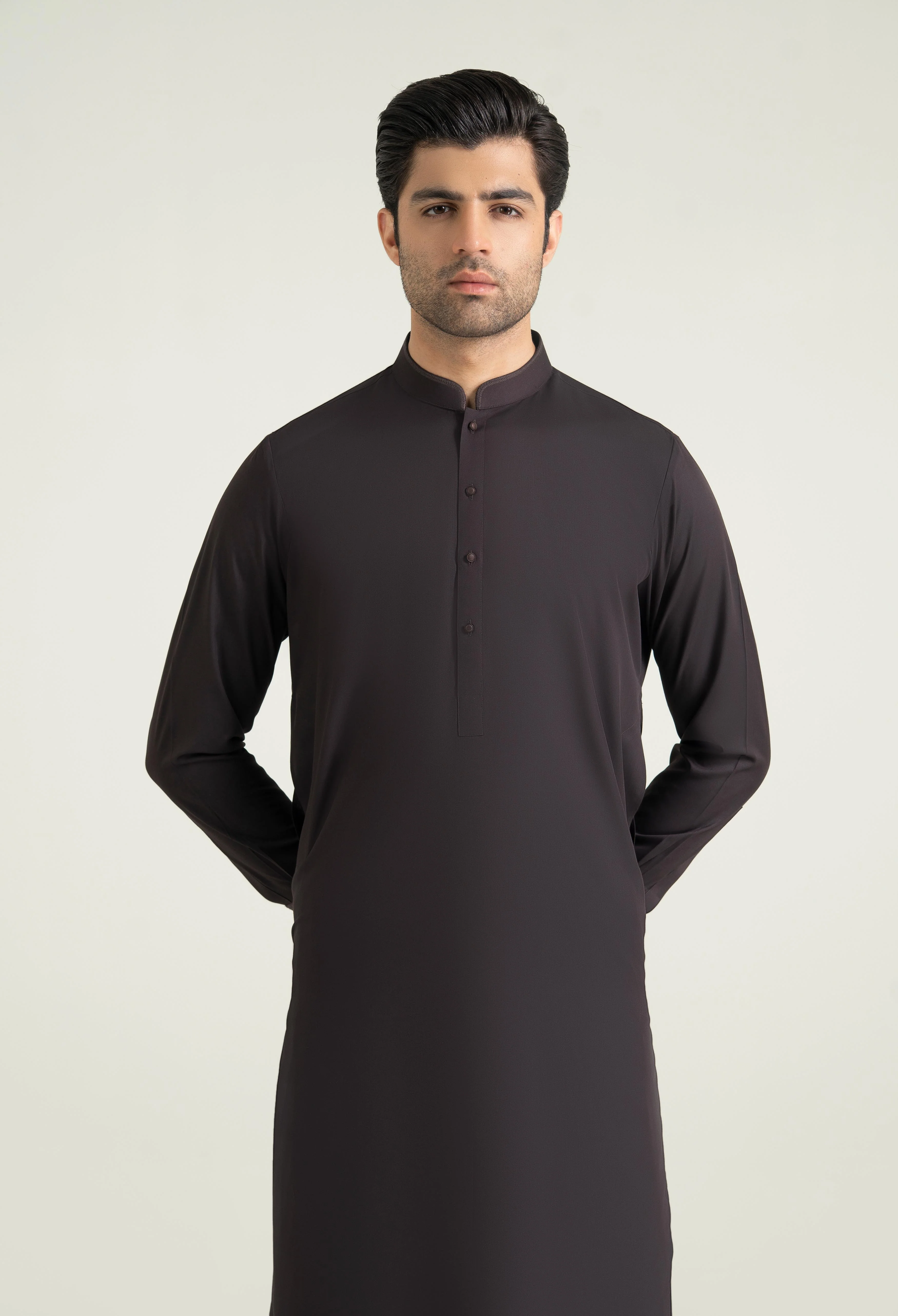 Dark Maroon Blended Kameez Shalwar