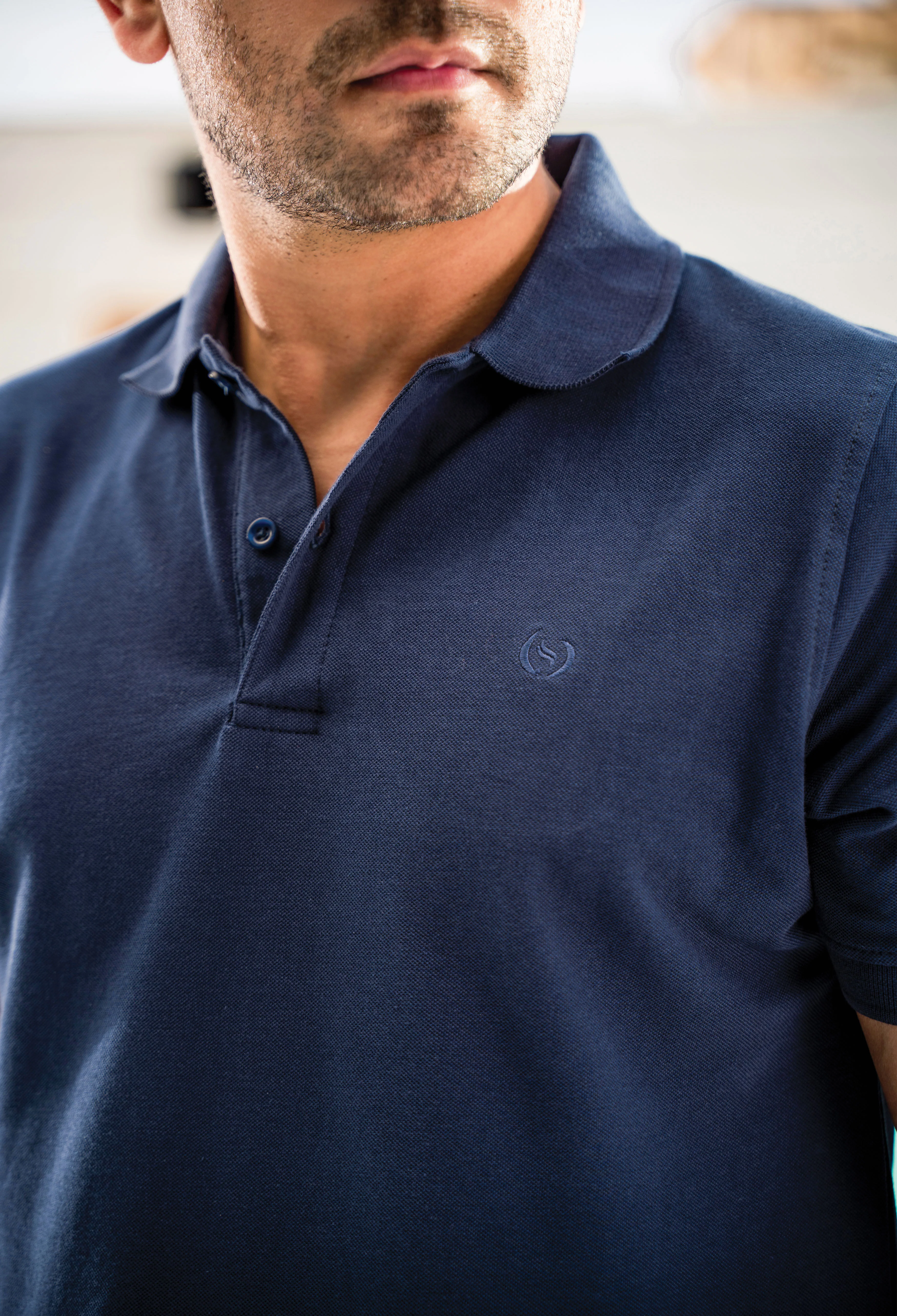 Dark Navy Blue Polo - Image 4