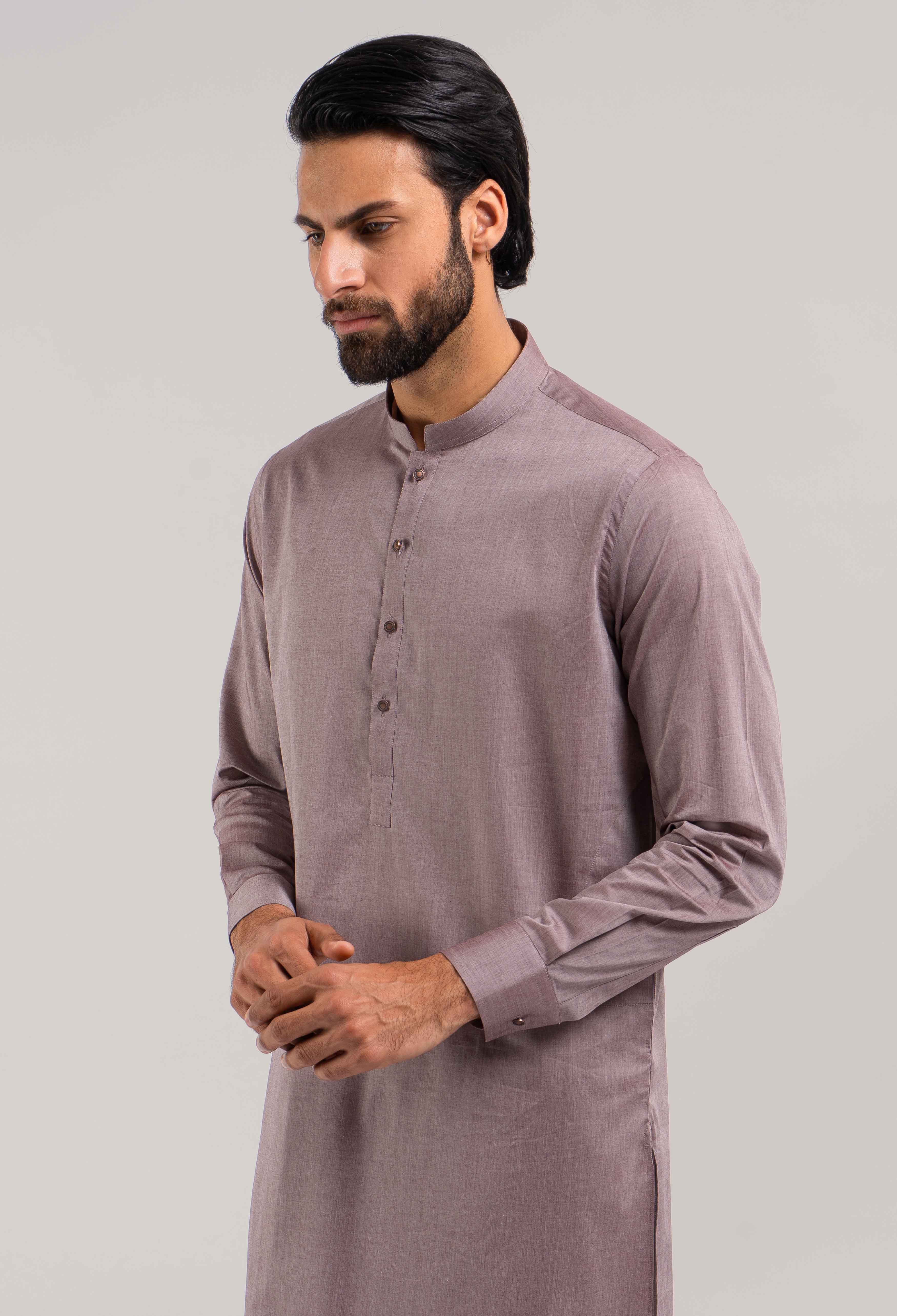 Dove Purple Cotton Kurta Pajama (GPS-000106)