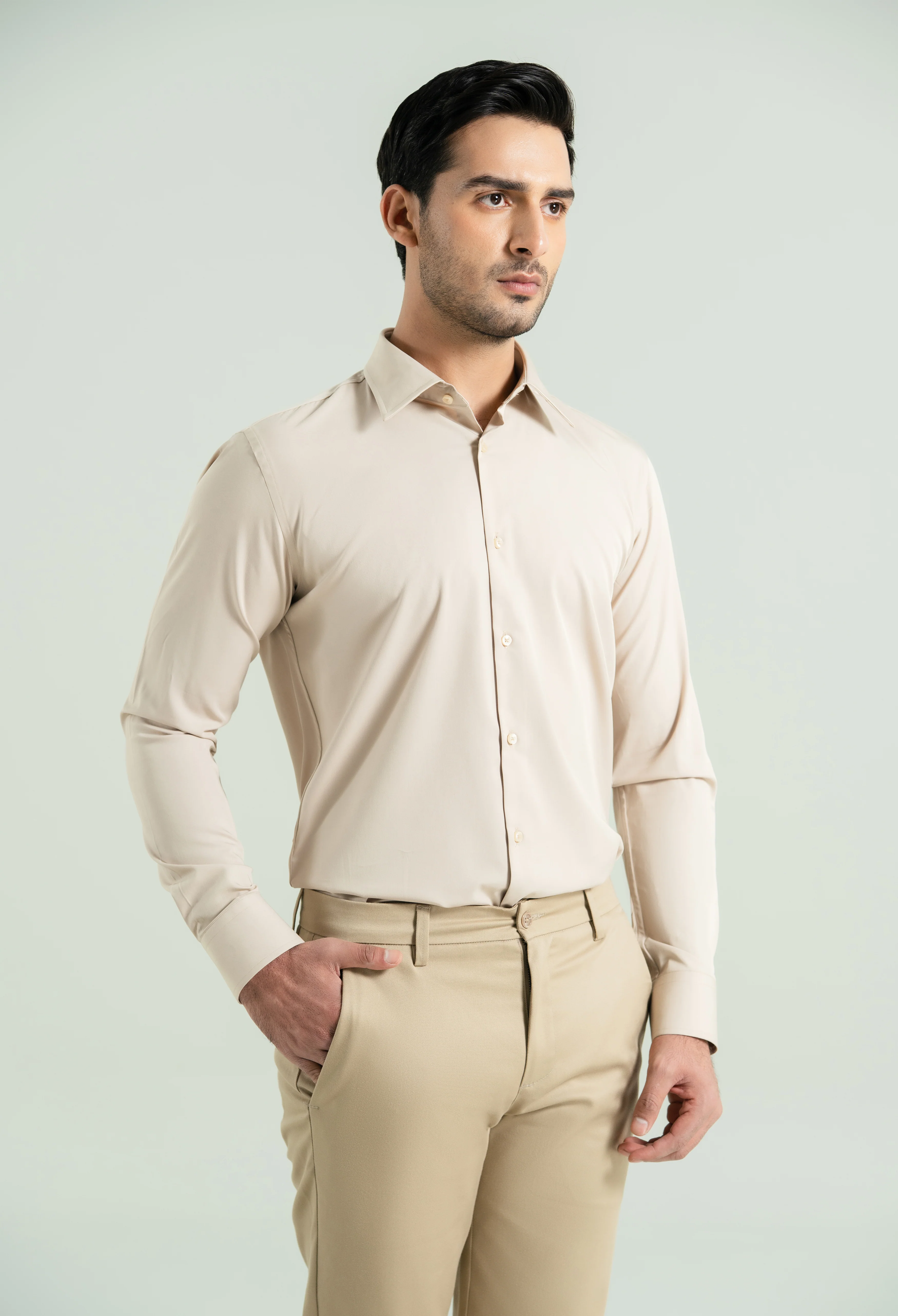 Fawn Beige Semi Formal Shirt - Image 4