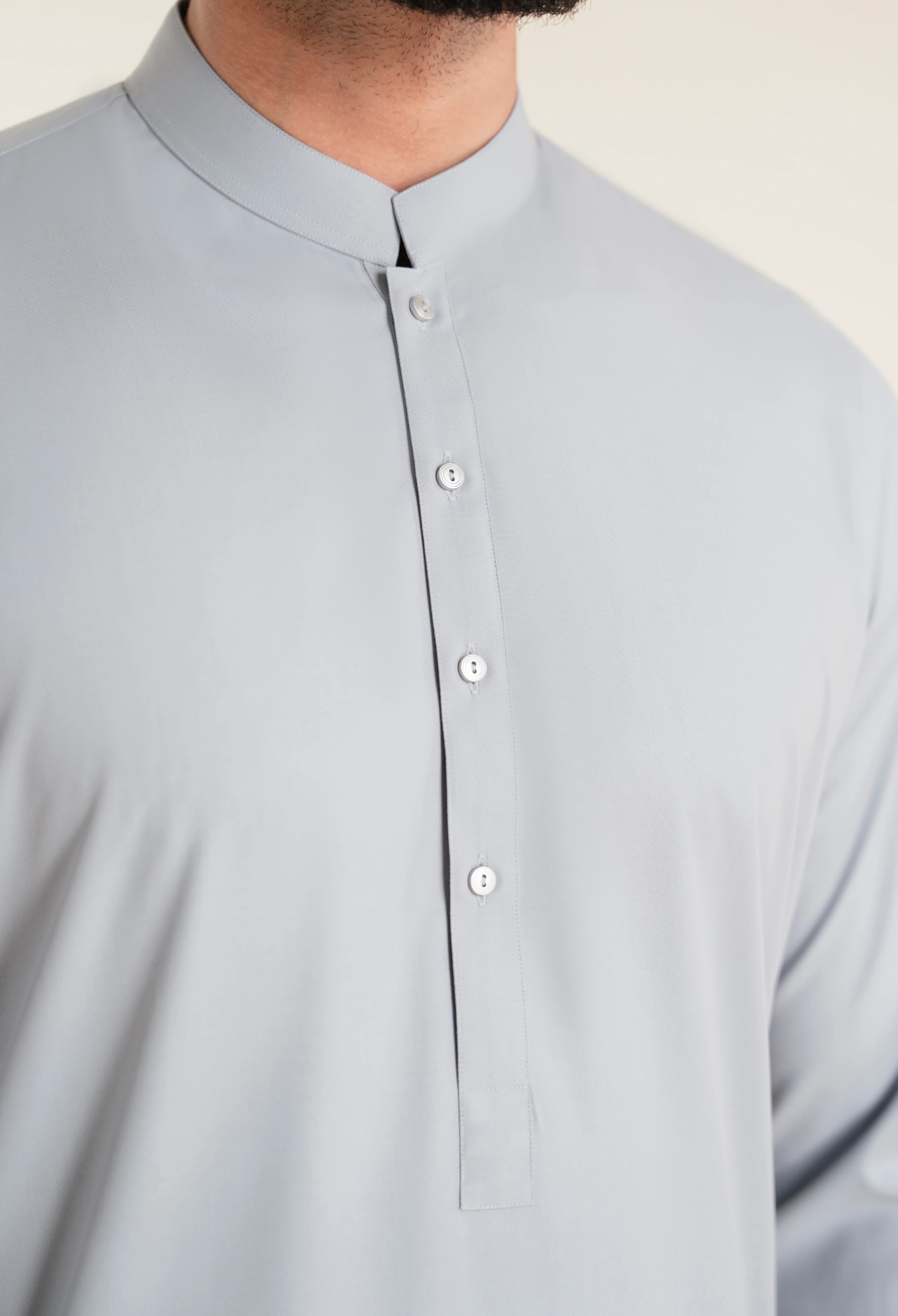 Frost Blue Blended Kameez Shalwar - Image 3