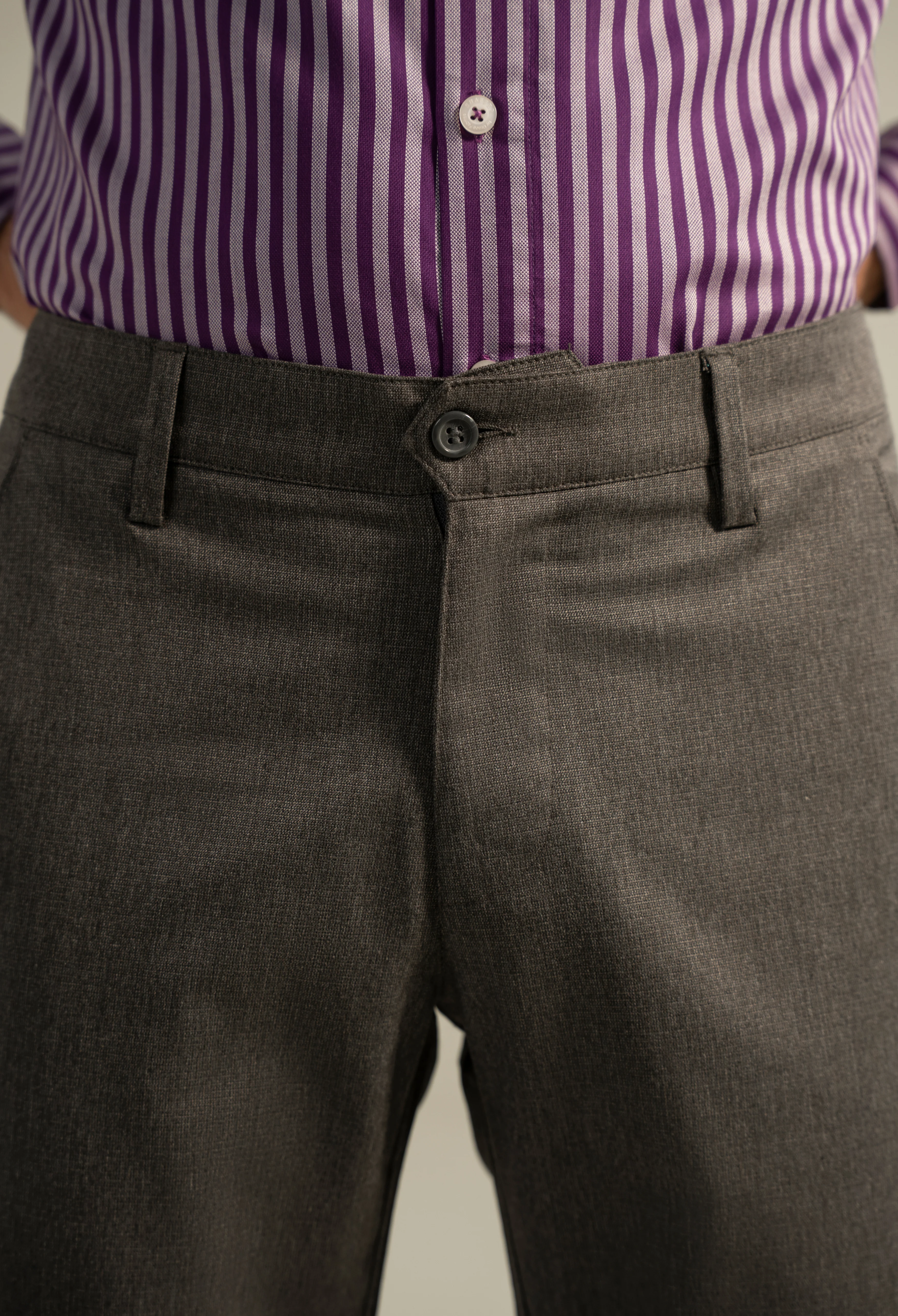 Grey Lycra Dress Pant - Image 3