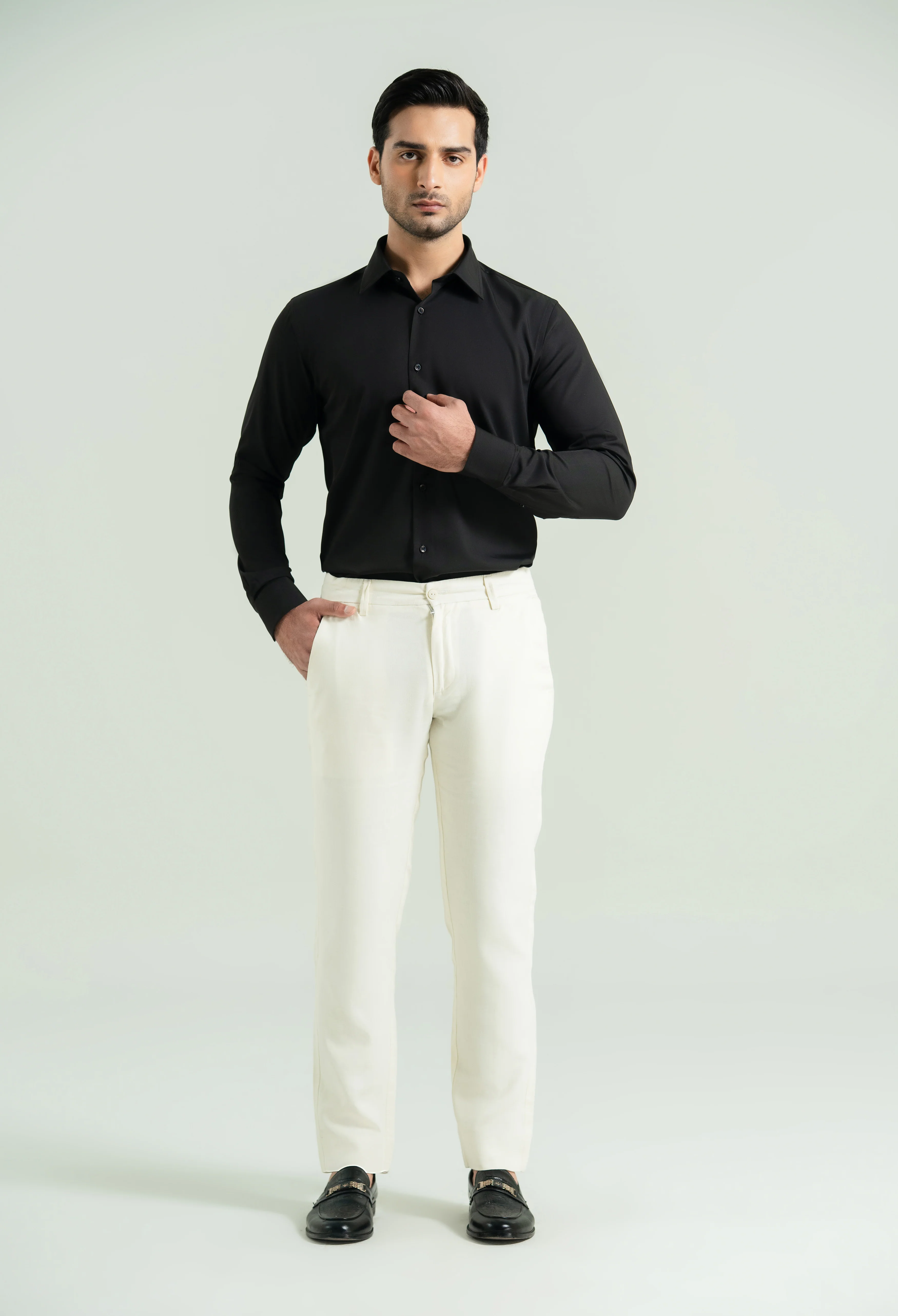 Jet Black Semi Formal Shirt - Image 5